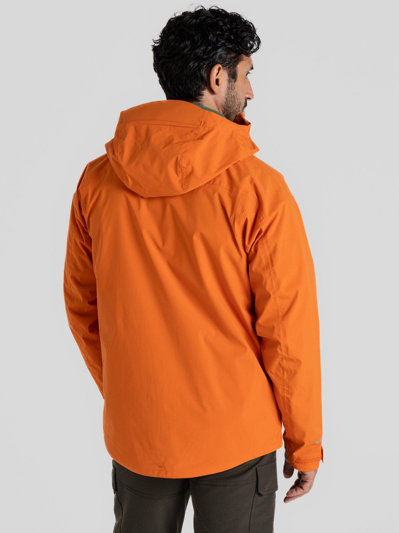  image of craghoppers-mens-ponsa-waterproof-jacket--papaya-orange