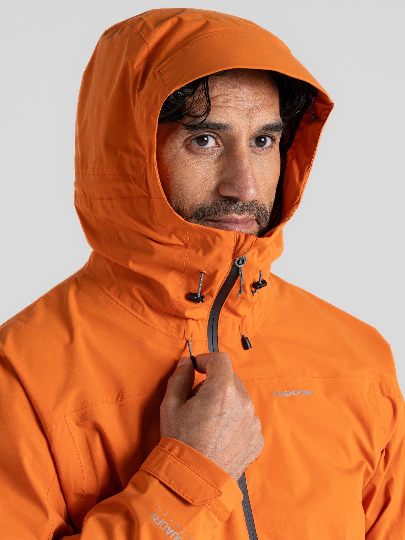 image of craghoppers-mens-ponsa-waterproof-jacket--papaya-orange