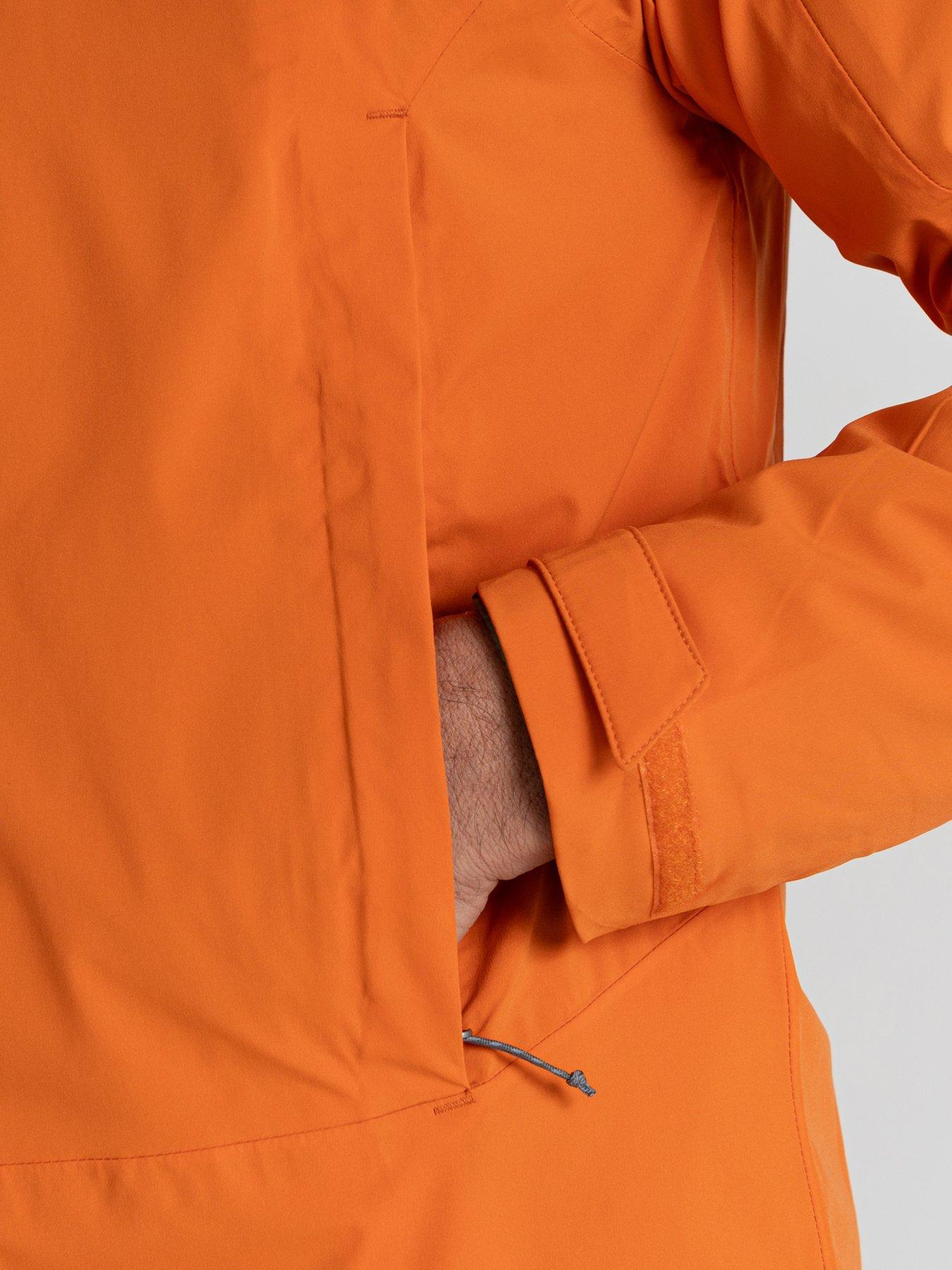  image of craghoppers-mens-ponsa-waterproof-jacket--papaya-orange