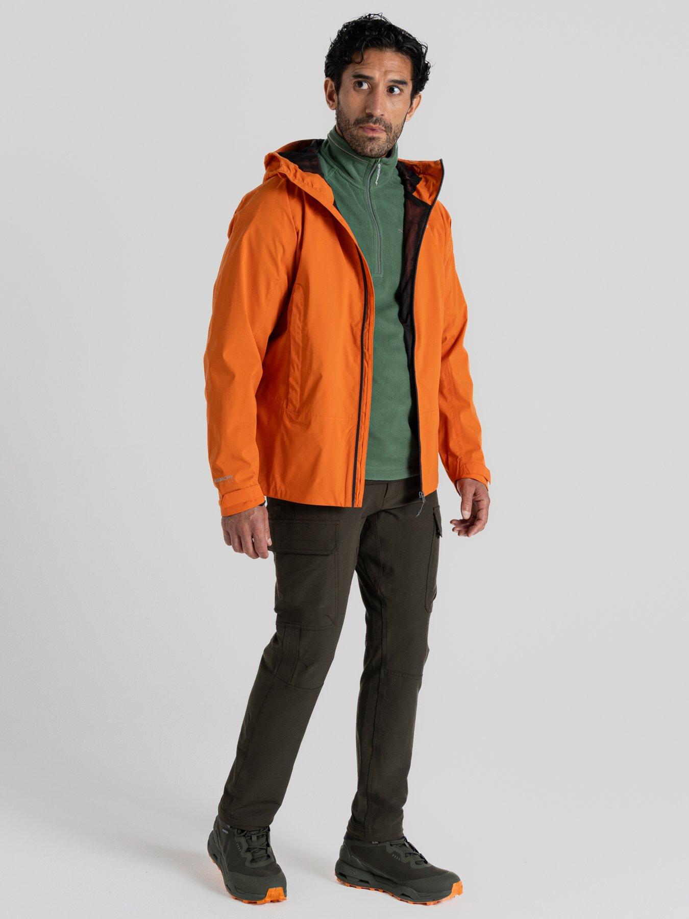  image of craghoppers-mens-ponsa-waterproof-jacket--papaya-orange