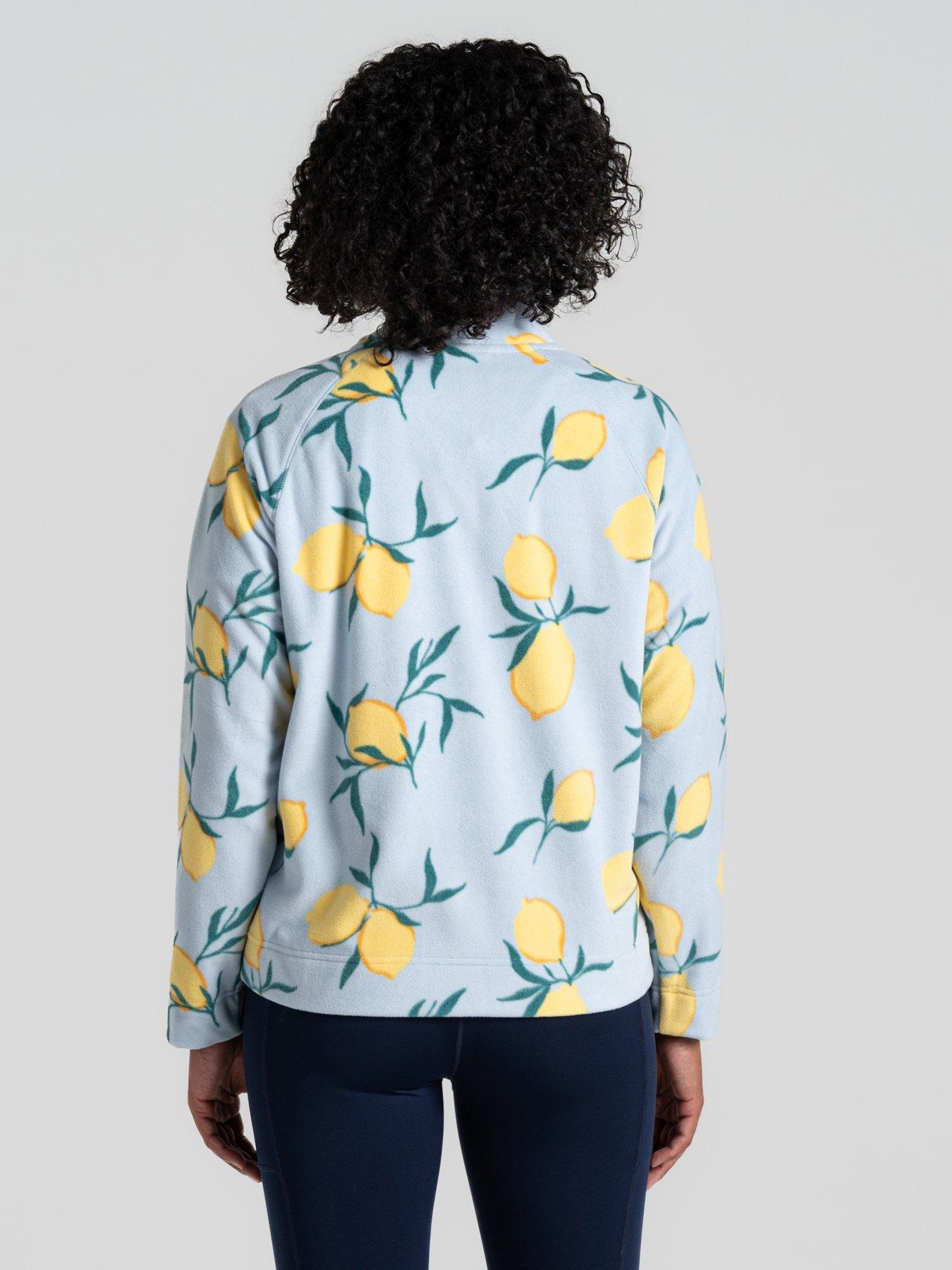 Image 2 of 5 of Craghoppers Womens Annjela Half Zip Fleece -nimbus Lemon Print - Blue
