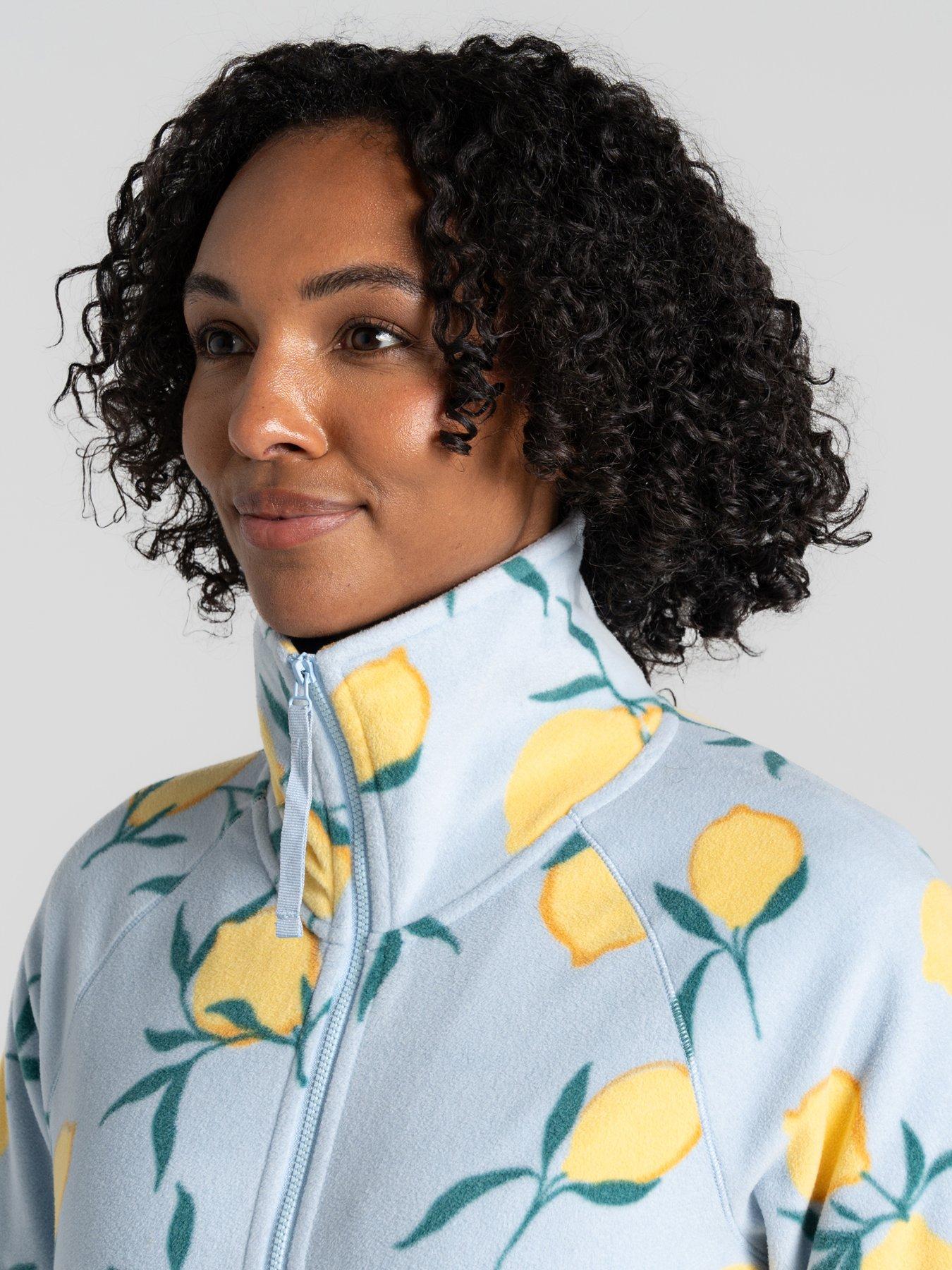 Image 3 of 5 of Craghoppers Womens Annjela Half Zip Fleece -nimbus Lemon Print - Blue