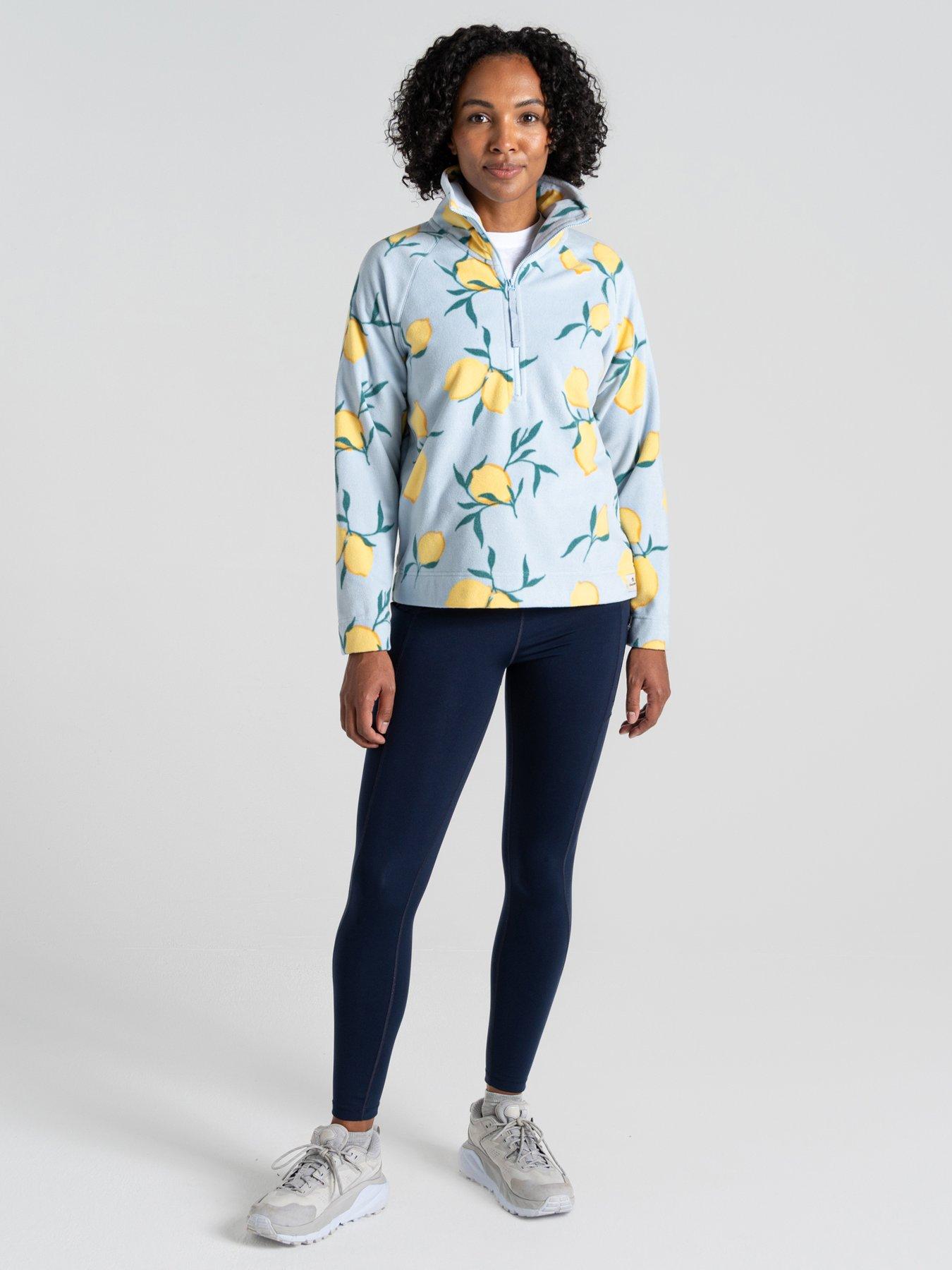 Image 5 of 5 of Craghoppers Womens Annjela Half Zip Fleece -nimbus Lemon Print - Blue