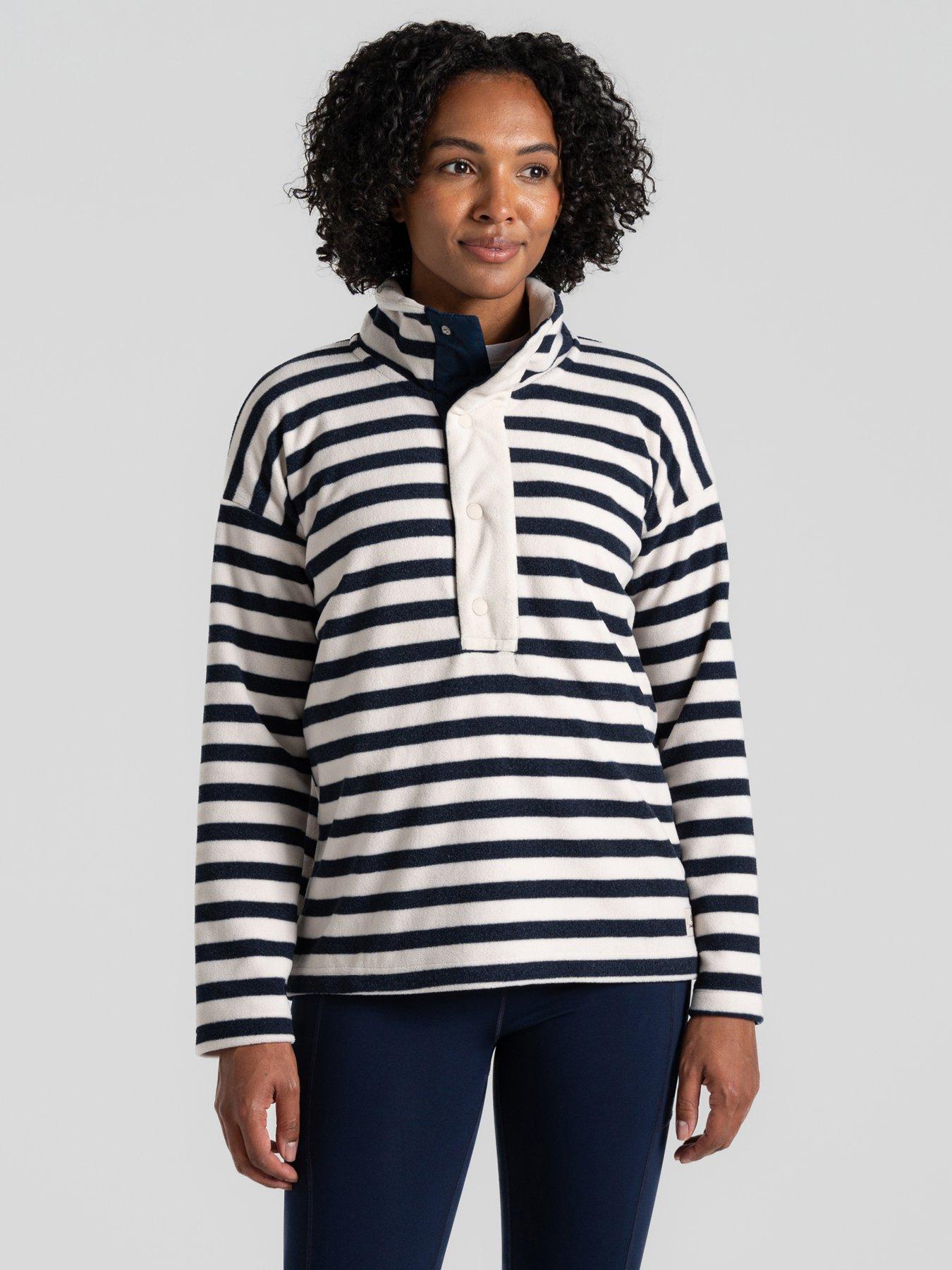 undefined Womens Jordi Overhead Fleece - Blue Stripe