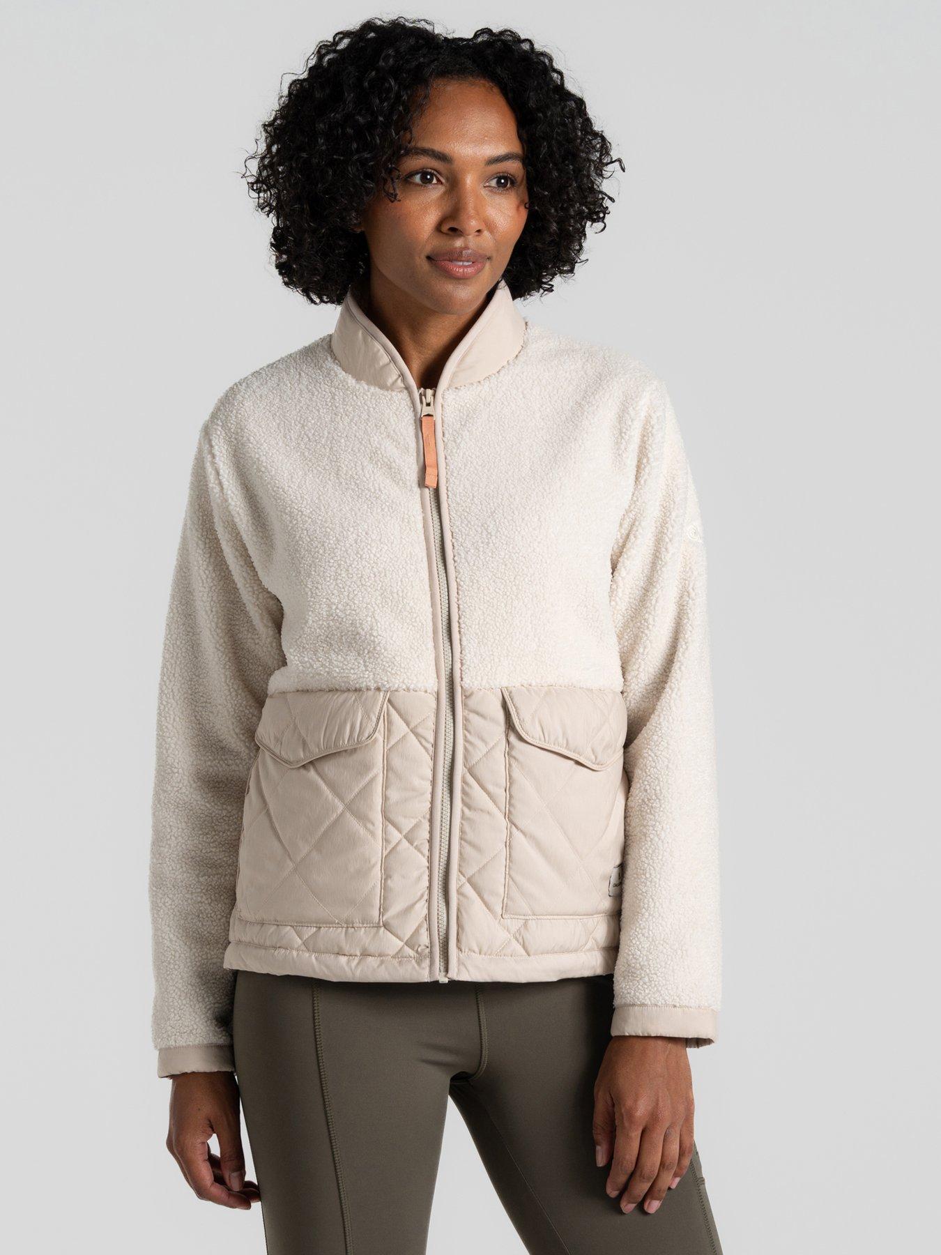 undefined Womens Jamea Hybrid Fleece - Ecru/Stone