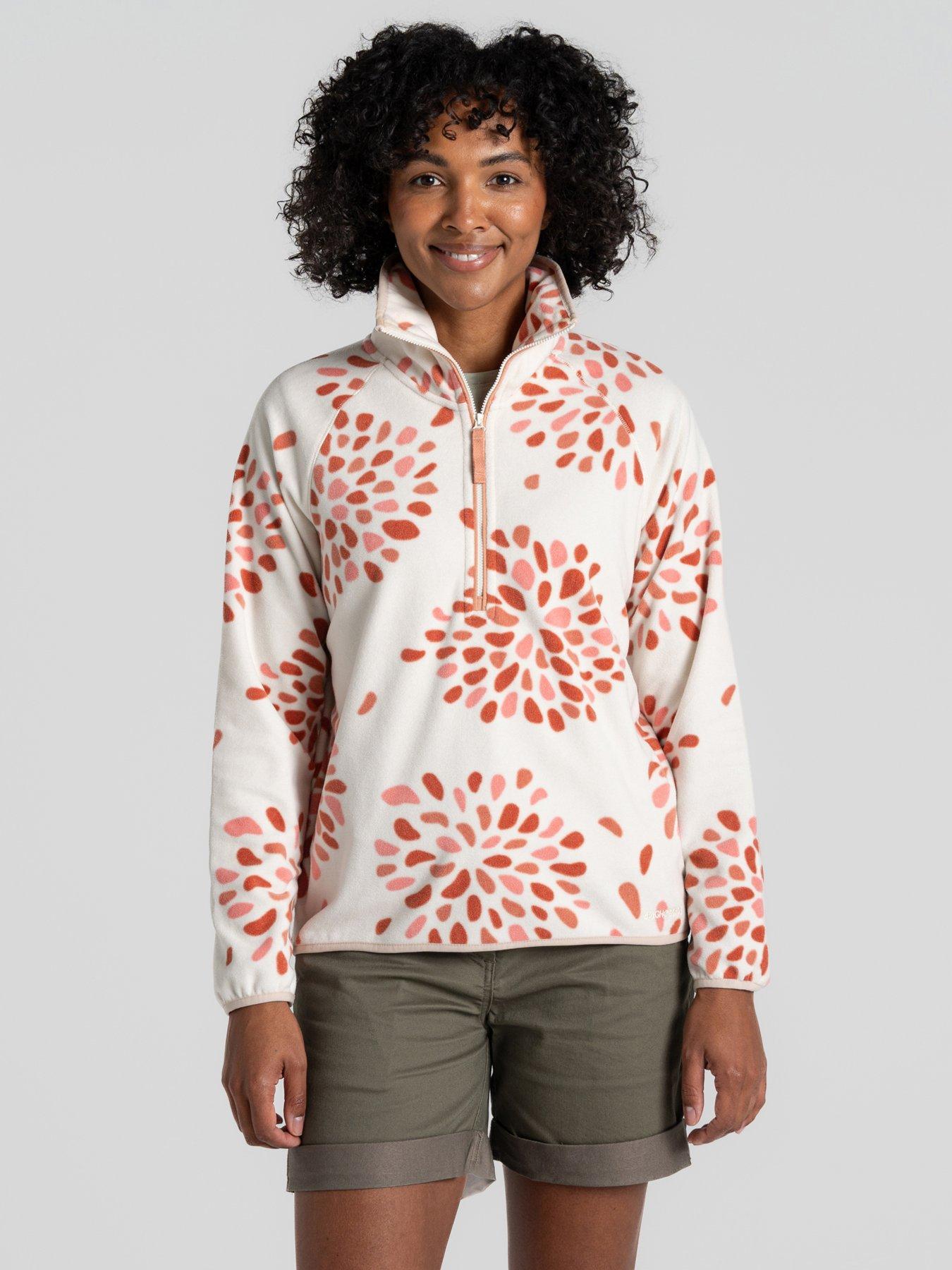 undefined Womens Reedmace Half Zip Fleece - Sandstone Print