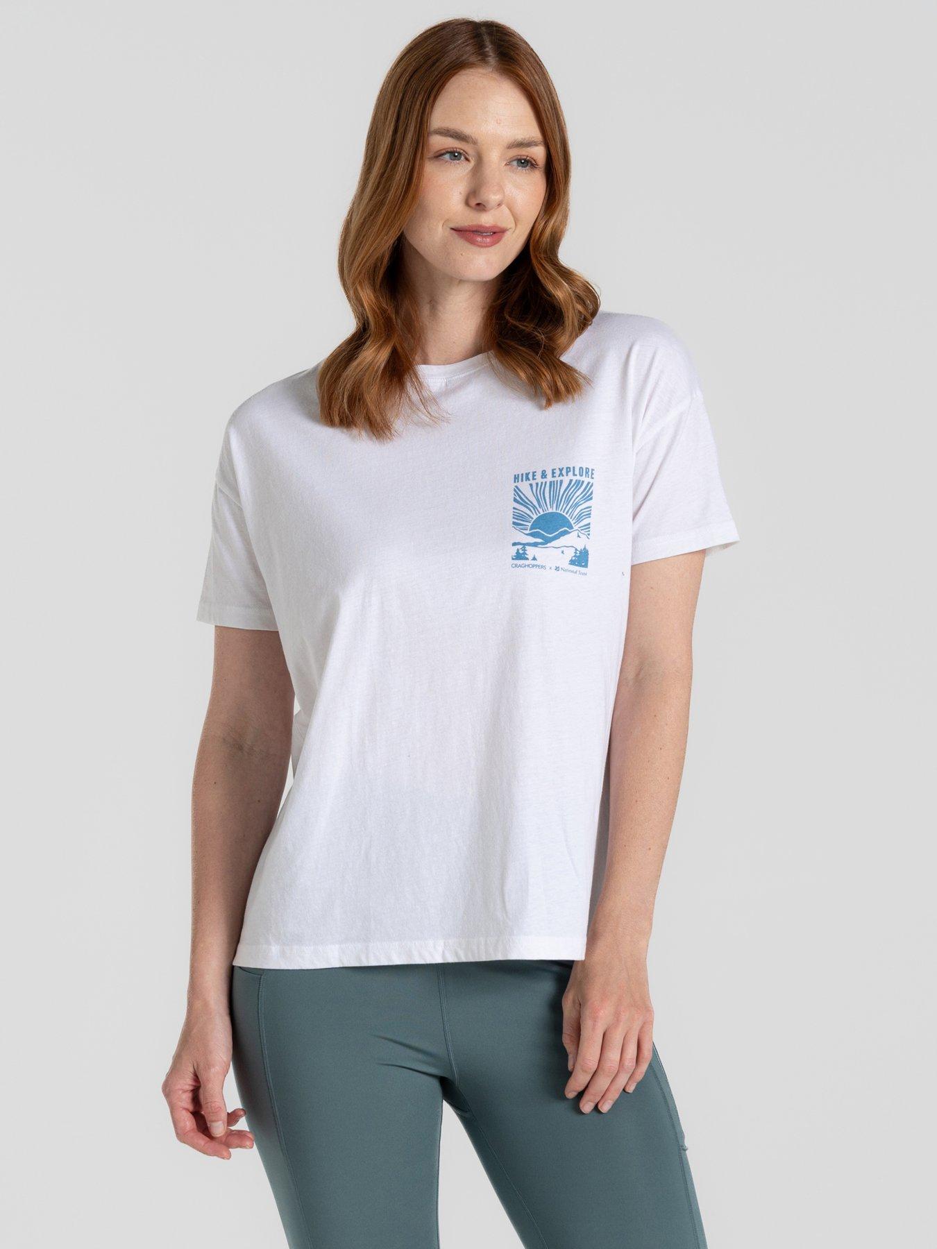 Craghoppers Womens Bistort Short Sleeved T-Shirt - Seasalt Blue