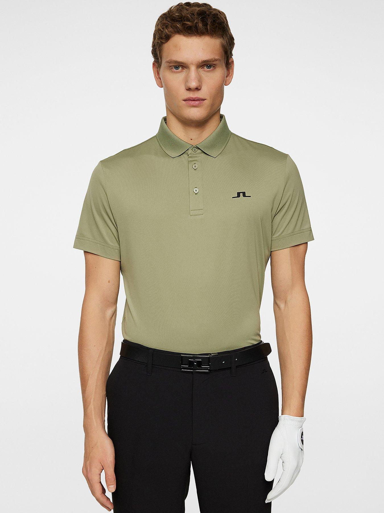 J LINDEBERG Mens Golf Bridge Polo - Green