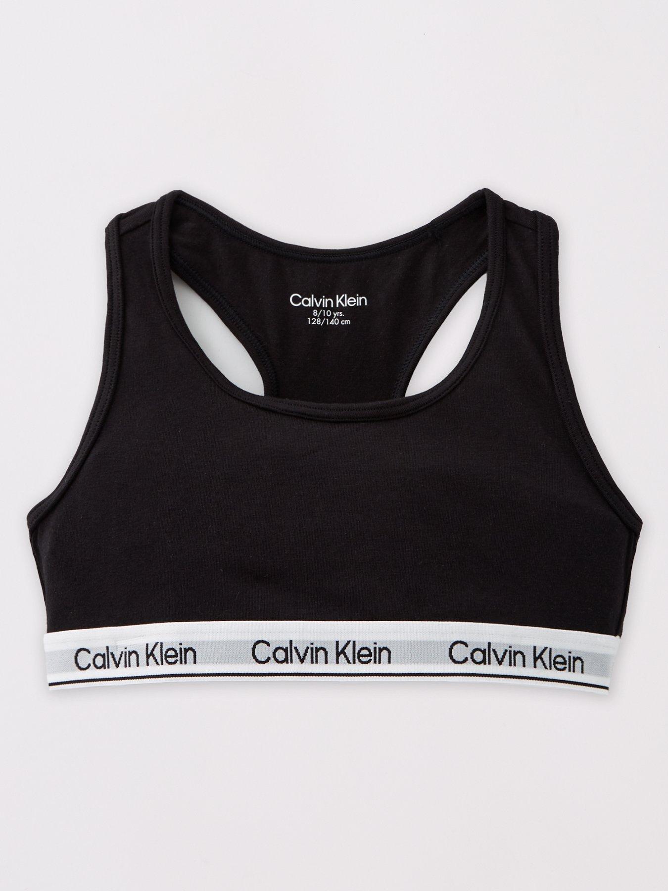 Image 2 of 4 of Calvin Klein Girls 2 Pack Modern Cotton Bralette - Black