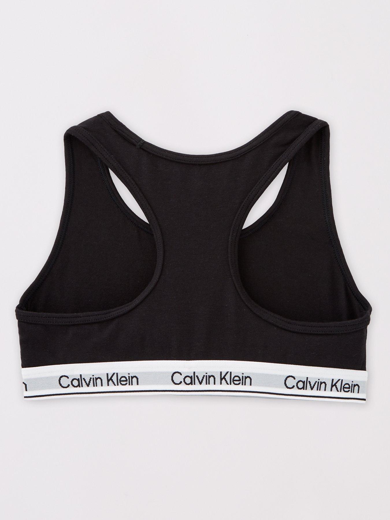 Image 3 of 4 of Calvin Klein Girls 2 Pack Modern Cotton Bralette - Black