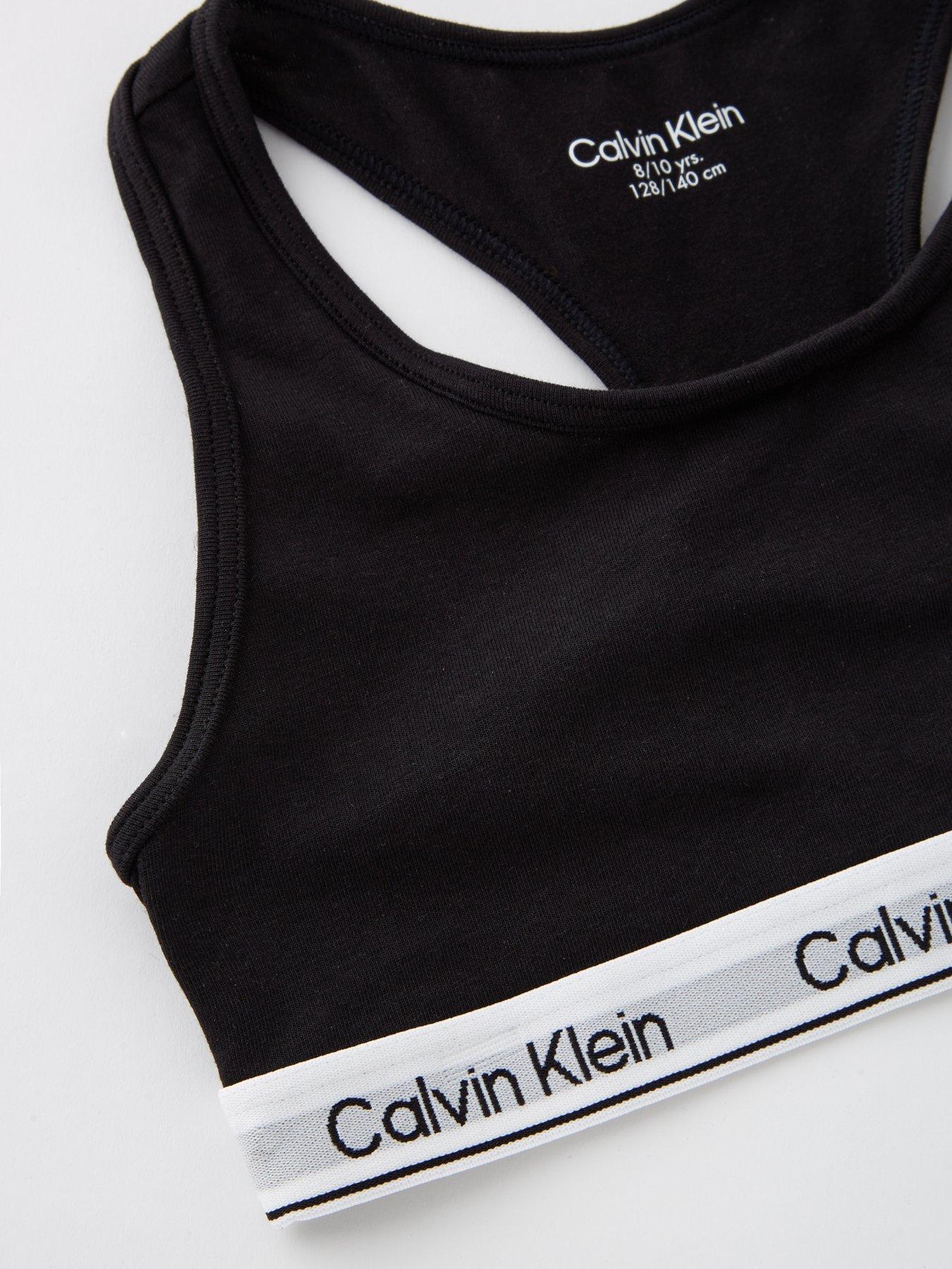 Image 4 of 4 of Calvin Klein Girls 2 Pack Modern Cotton Bralette - Black