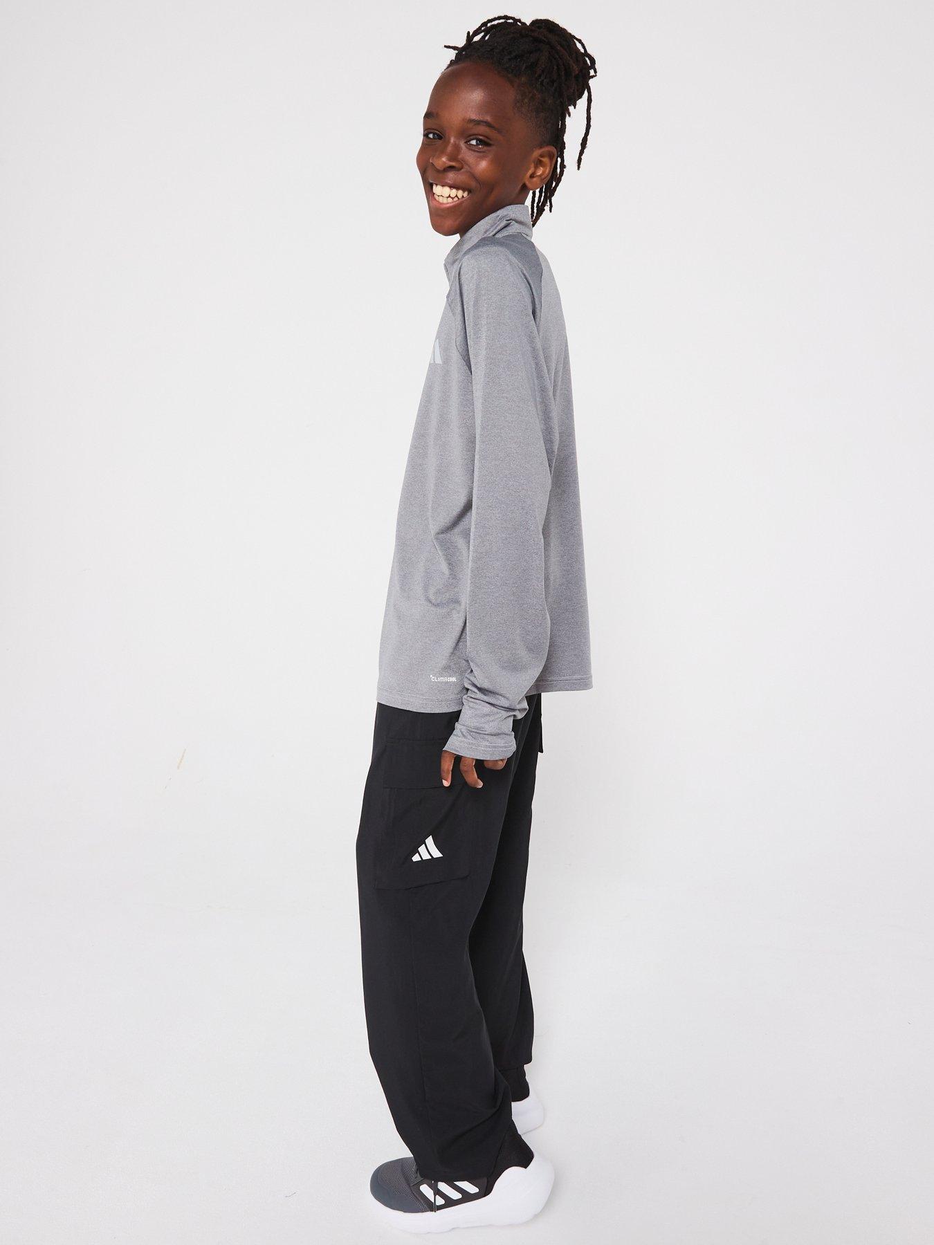  image of adidas-sportswear-junior-boys-essentials-climacool-cargo-joggers-black