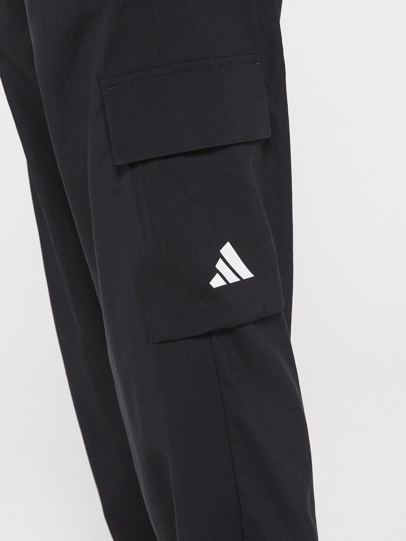  image of adidas-sportswear-junior-boys-essentials-climacool-cargo-joggers-black