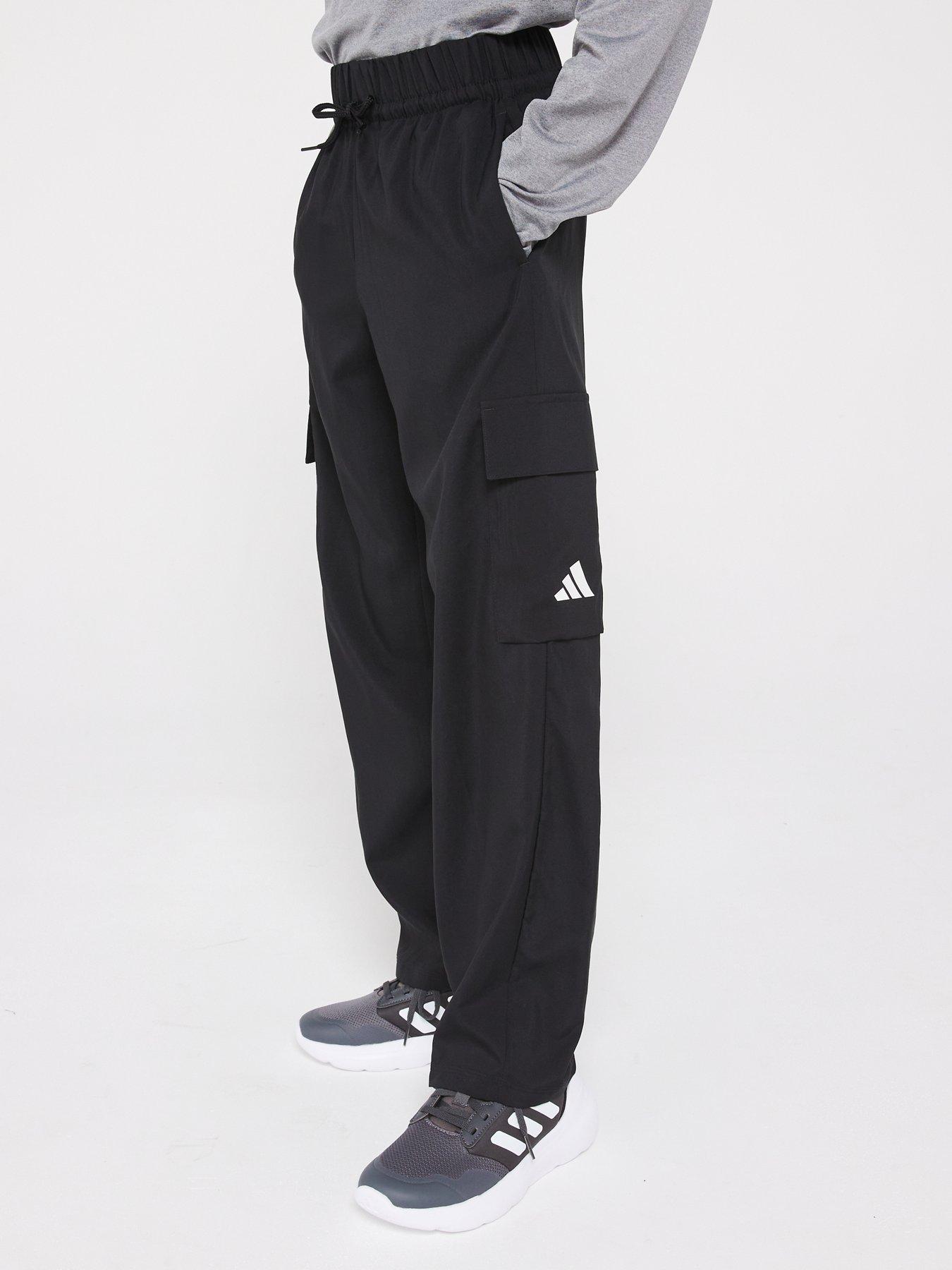  image of adidas-sportswear-junior-boys-essentials-climacool-cargo-joggers-black