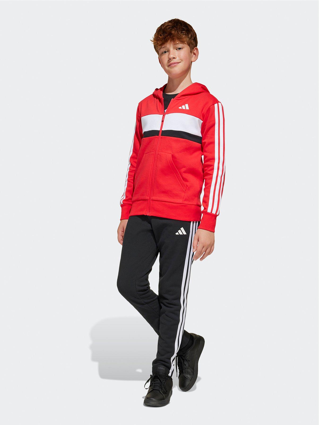 adidas-sportswear-junior-boys-seasonal-essentials-tiberio-3-stripes-fleece-track-suit-red