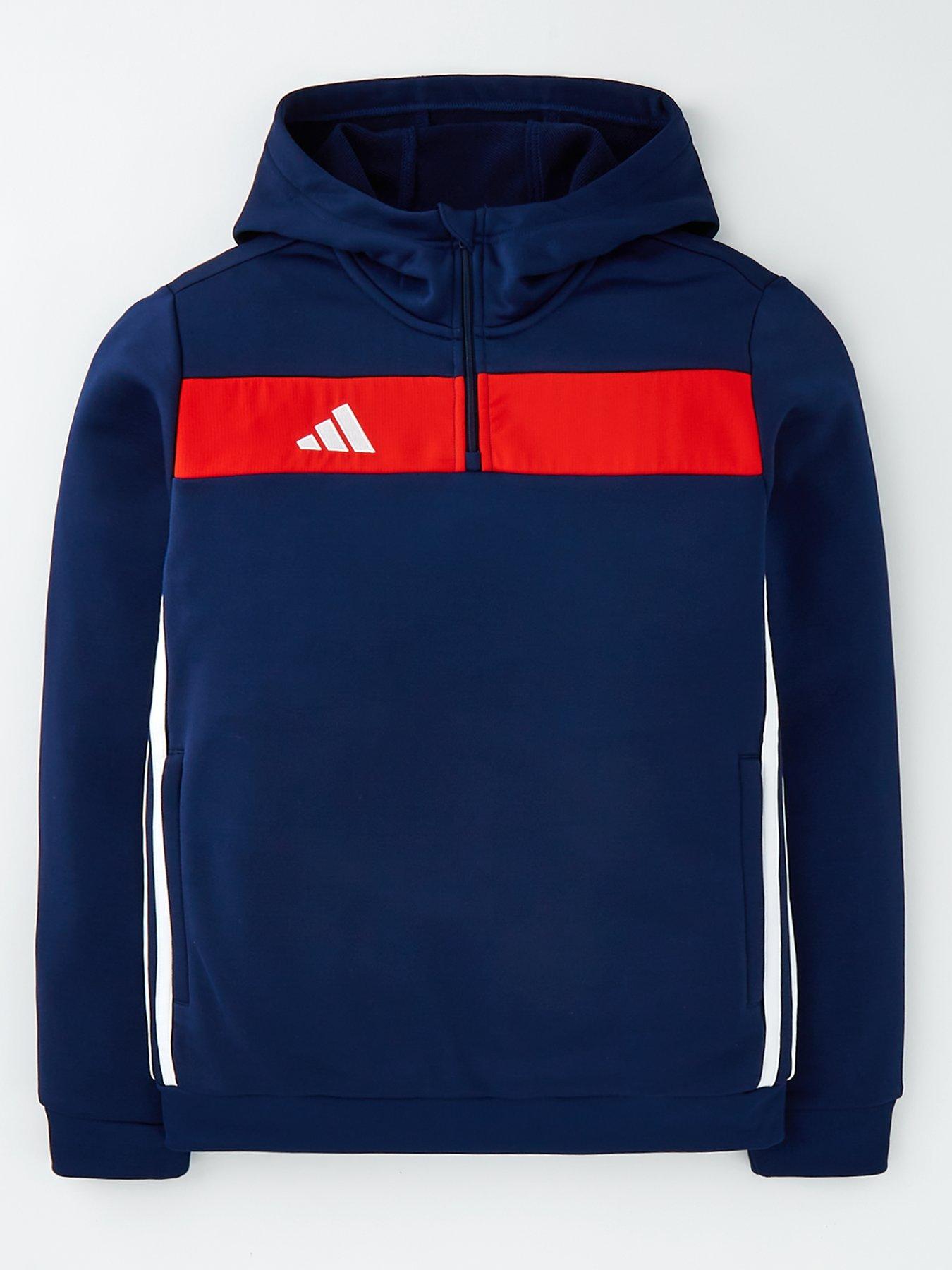  image of adidas-youth-tiro-essentials-sw-hoodie-navy