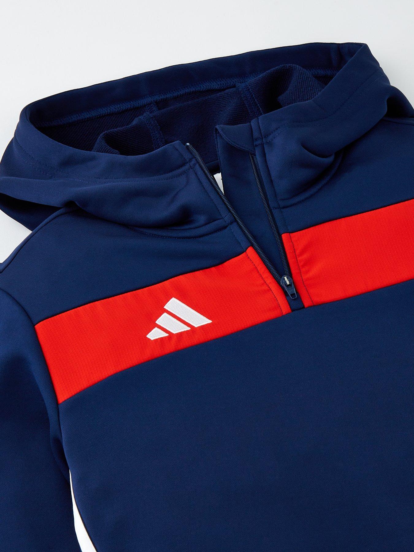  image of adidas-youth-tiro-essentials-sw-hoodie-navy