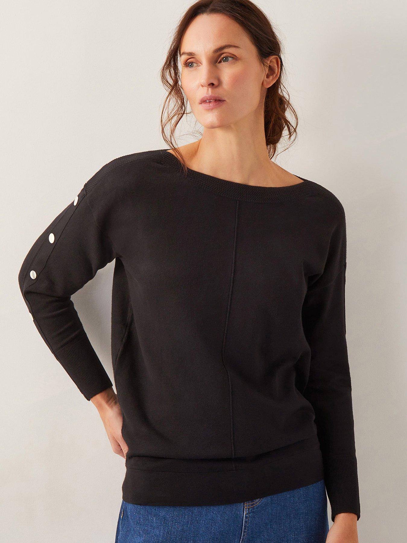 undefined Bria Batwing Jumper - Black