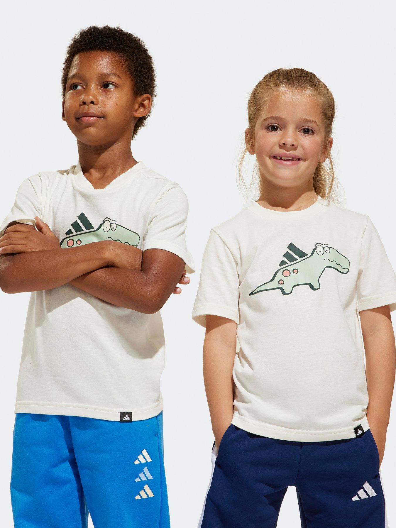 undefined Kids Unisex Adiraptor Graphic T-Shirt  - White