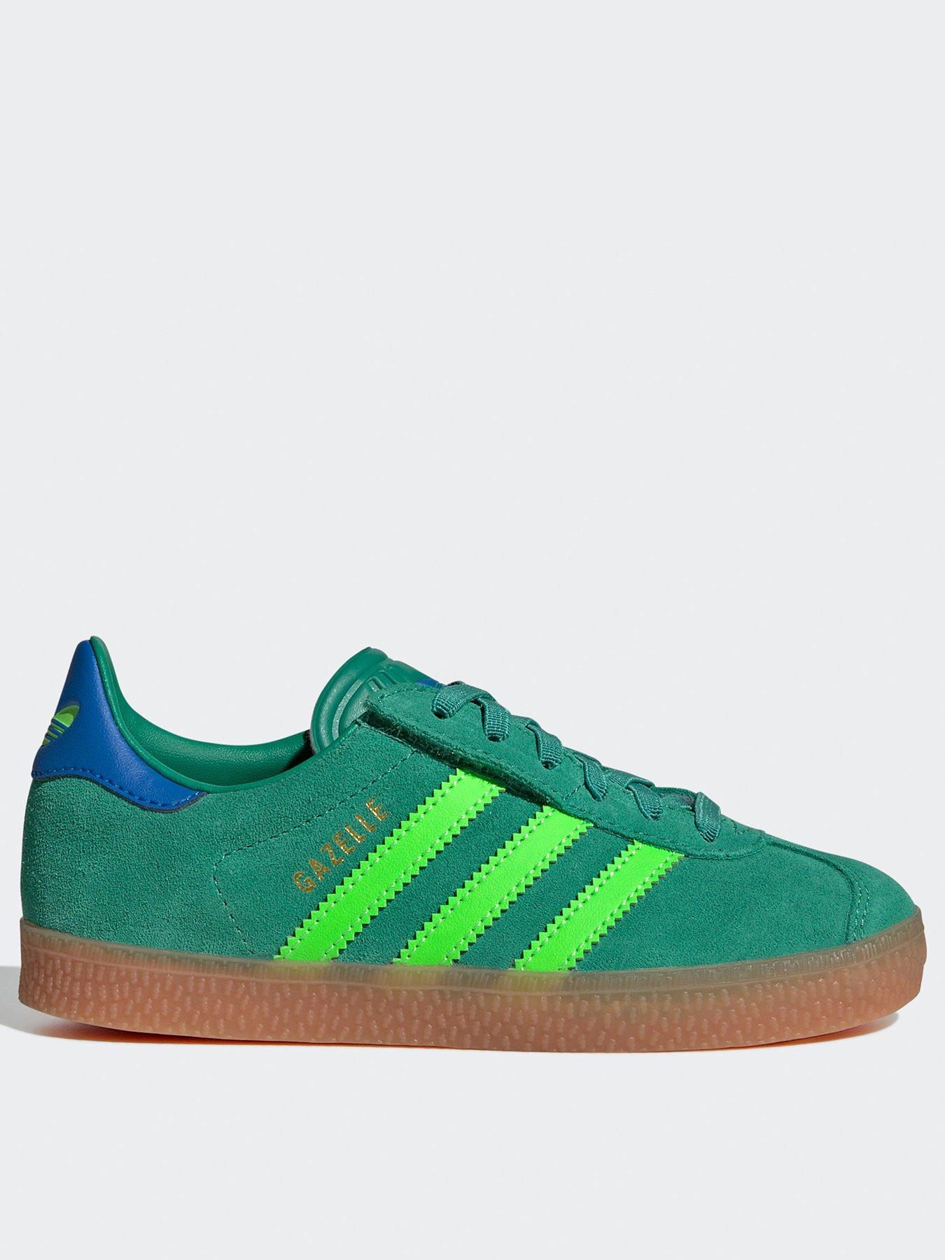 adidas-originals-kids-unisex-gazelle-comfort-closure-elastic-lace-shoes-kids-green