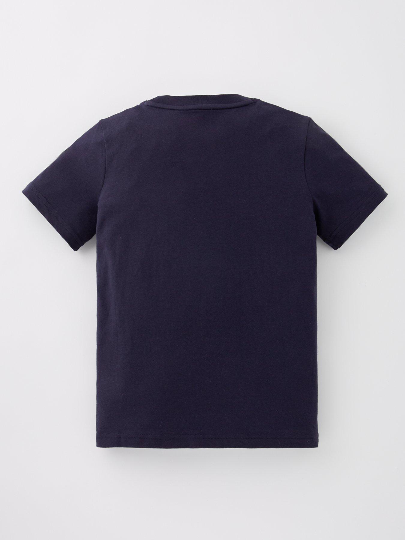 image of puma-junior-unisex-logo-t-shirt-new-navy