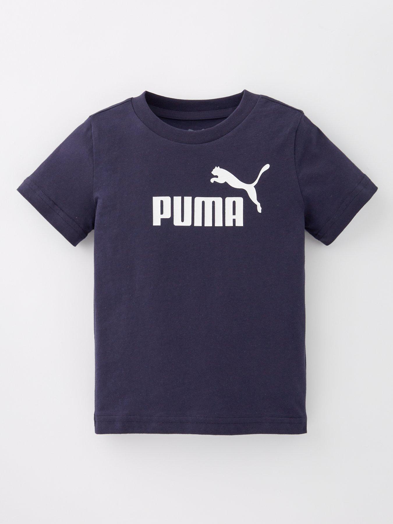 puma-kids-unisex-logo-t-shirt-navy