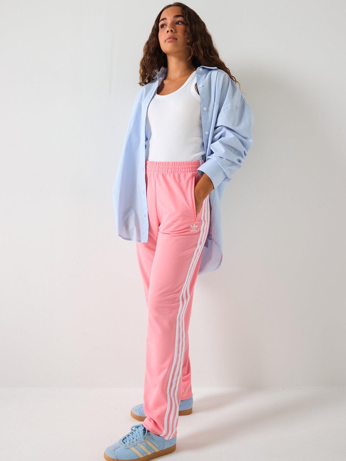 Image 3 of 5 of adidas Originals Junior Girls Adicolor Firebird Tracksuit Bottoms&nbsp;- Pink