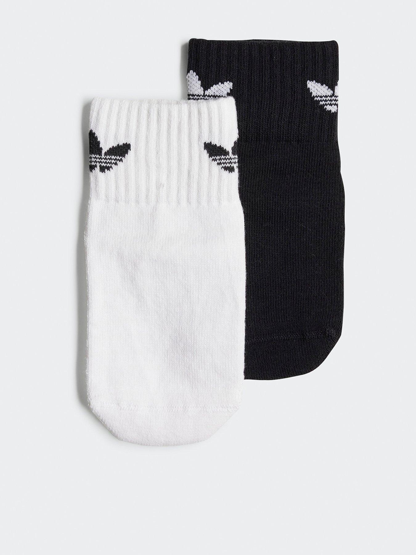 adidas Originals Kids Unisex Anti-Slip Socks 2 Pairs - Black