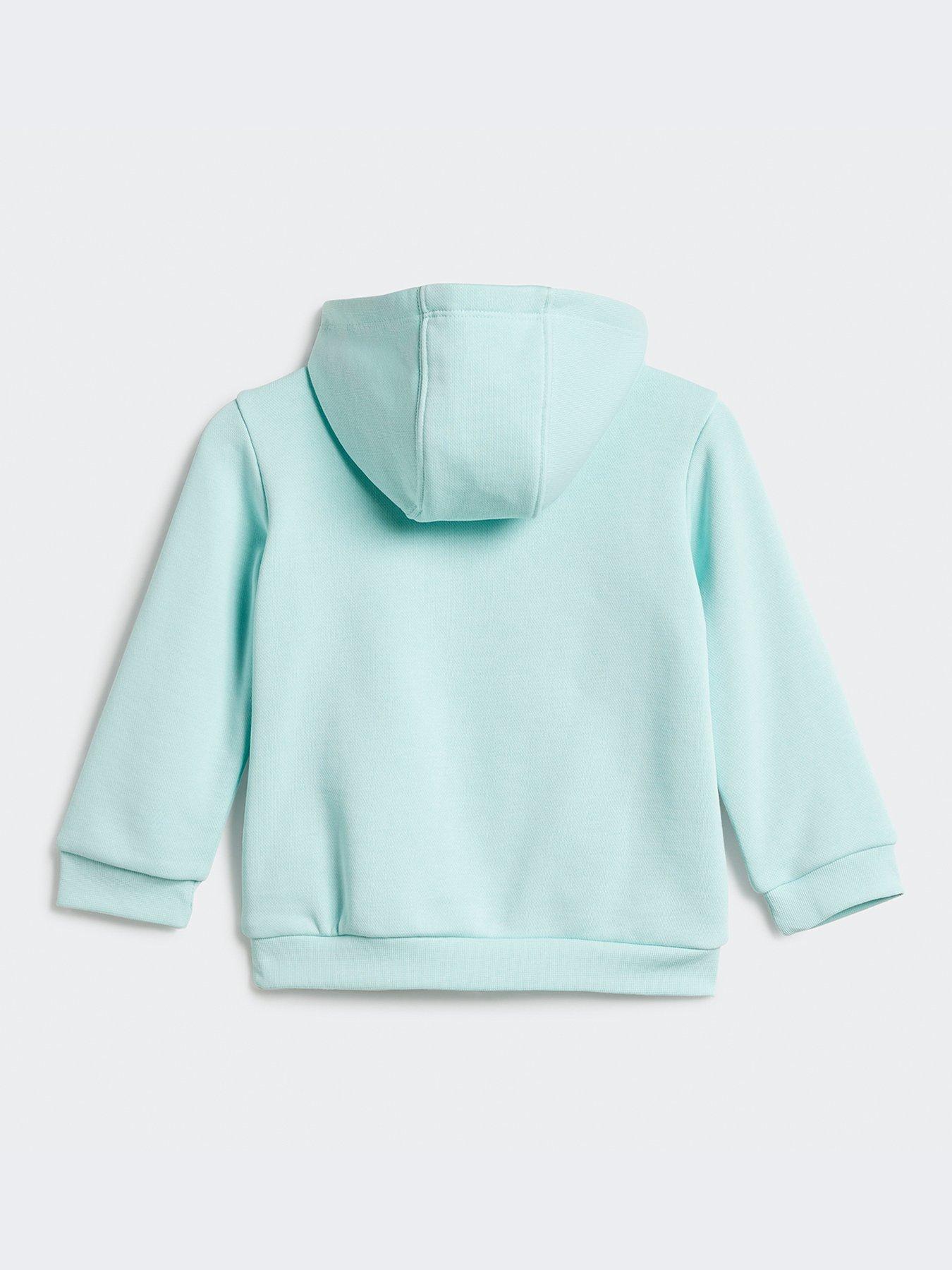  image of adidas-originals-infant-unisex-hoodie-set-big-logo-execution-turquoise