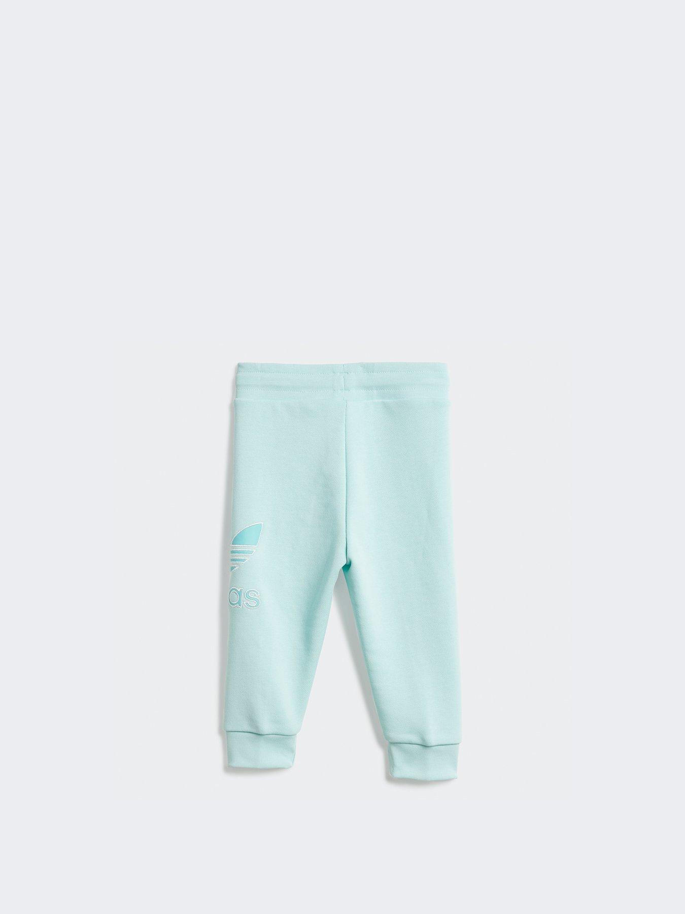  image of adidas-originals-infant-unisex-hoodie-set-big-logo-execution-turquoise