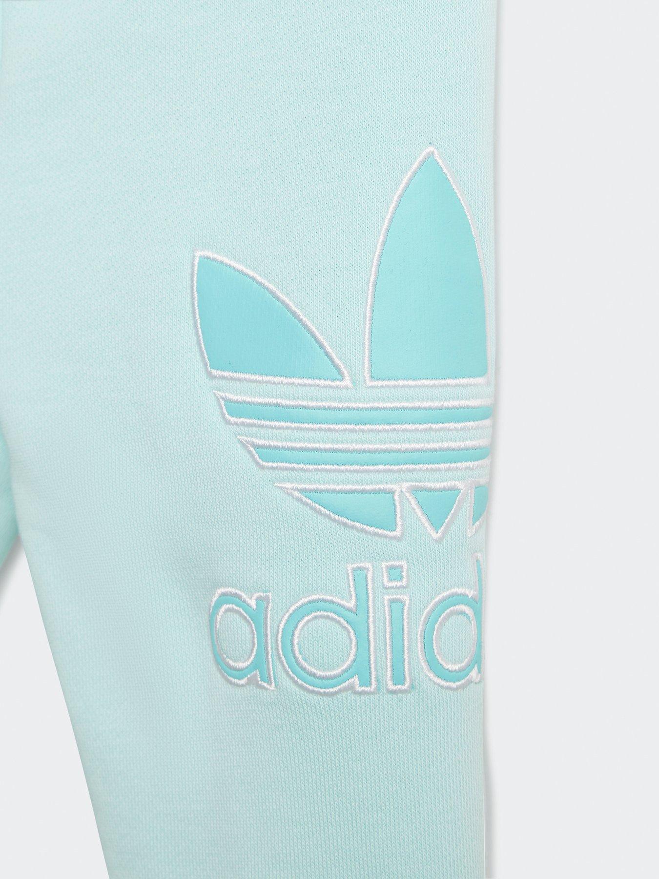  image of adidas-originals-infant-unisex-hoodie-set-big-logo-execution-turquoise