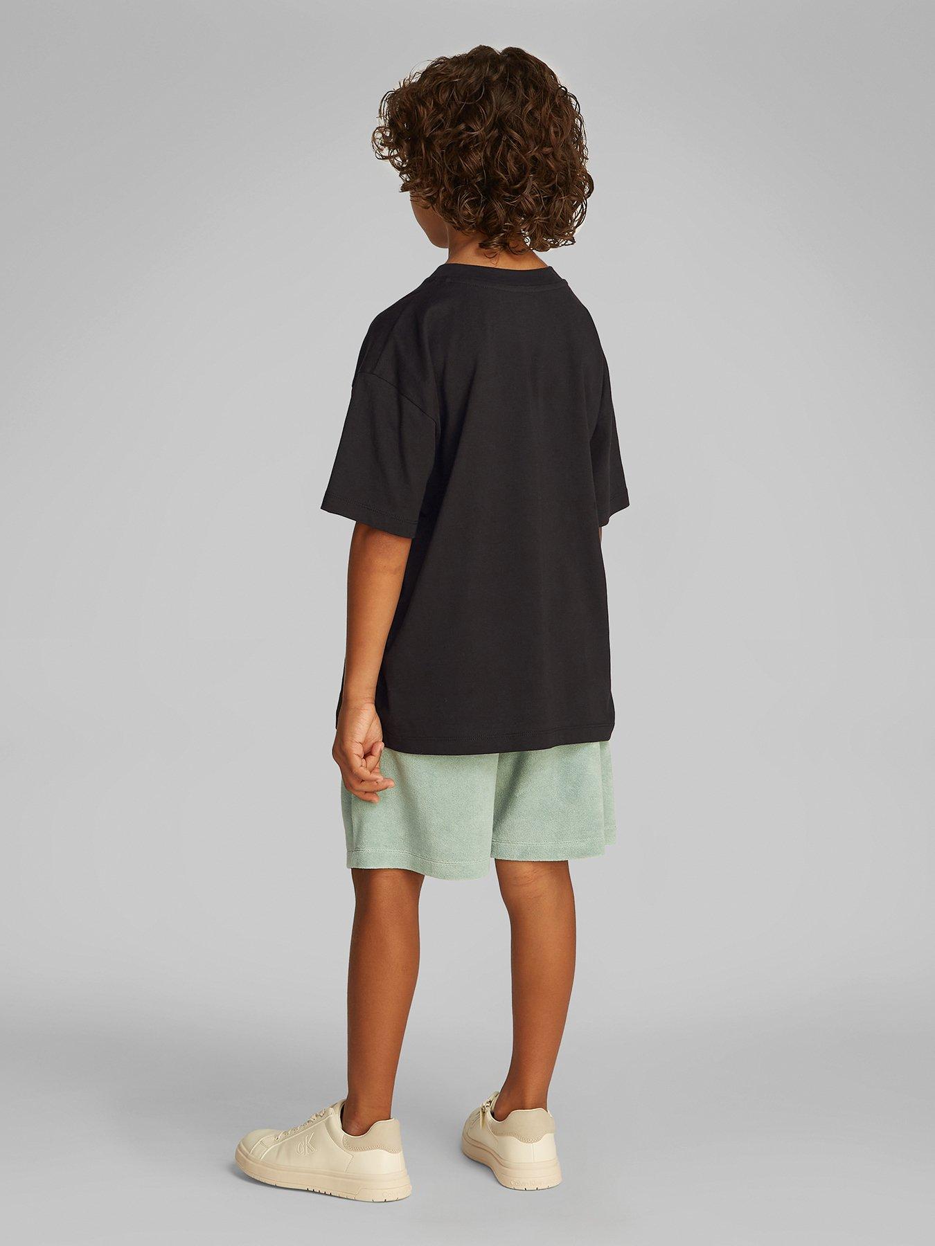  image of calvin-klein-jeans-girls-bold-ckj-logo-short-sleeve-t-shirt-black