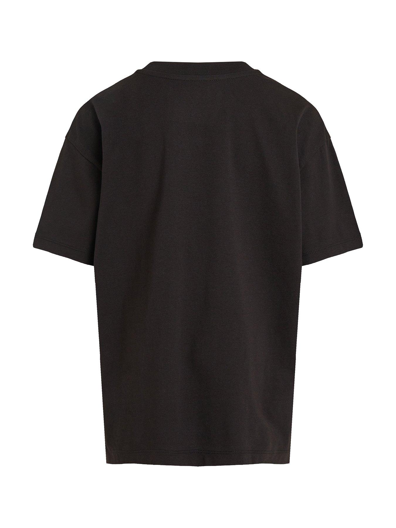  image of calvin-klein-jeans-girls-bold-ckj-logo-short-sleeve-t-shirt-black