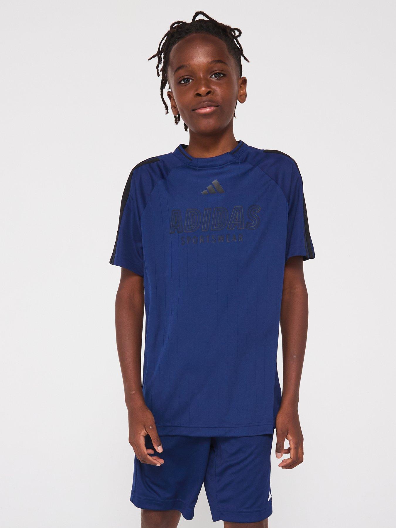  image of adidas-sportswear-junior-boys-house-of-tiro-t-shirt-blue