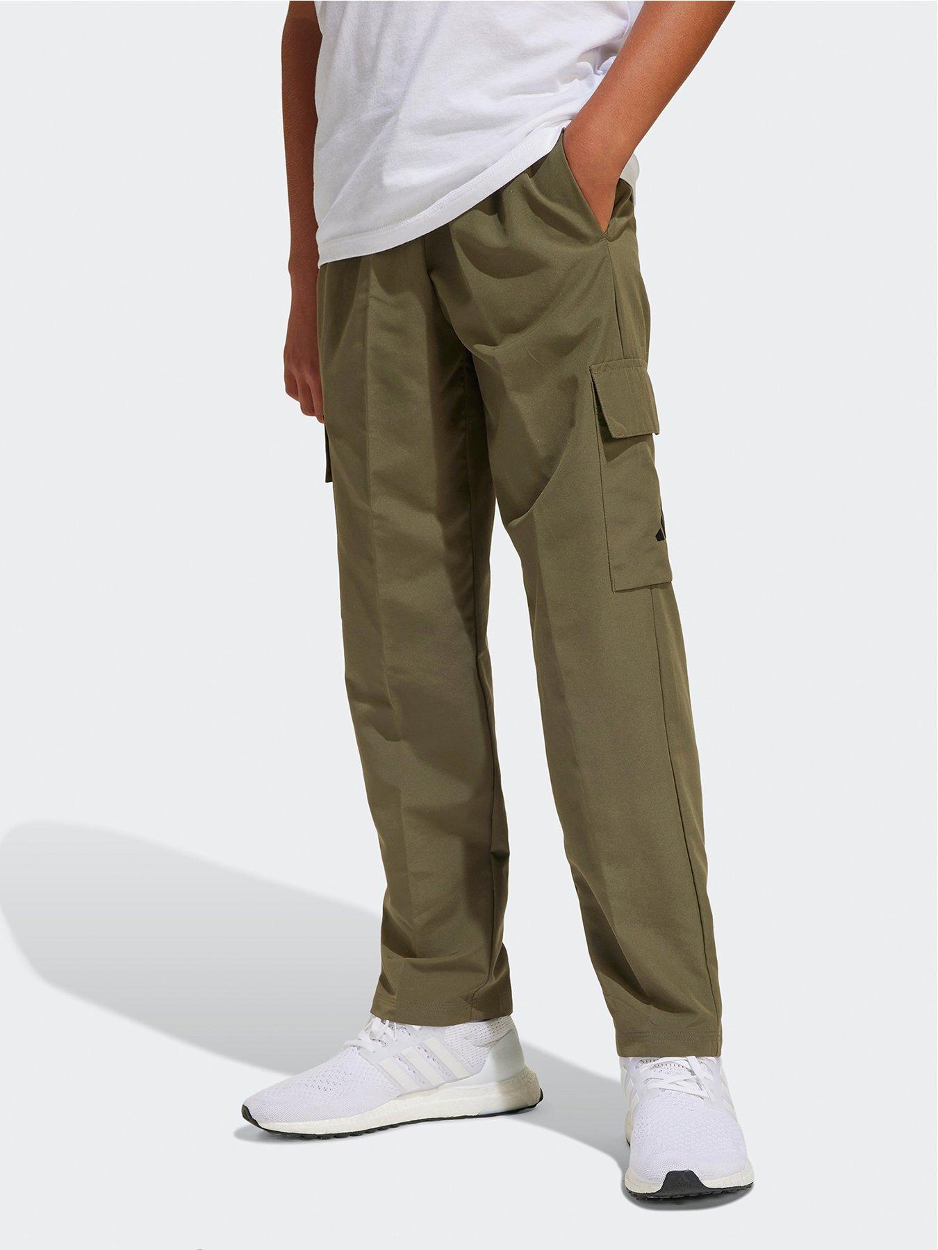 adidas-sportswear-junior-boys-essentials-climacool-cargo-joggers-green