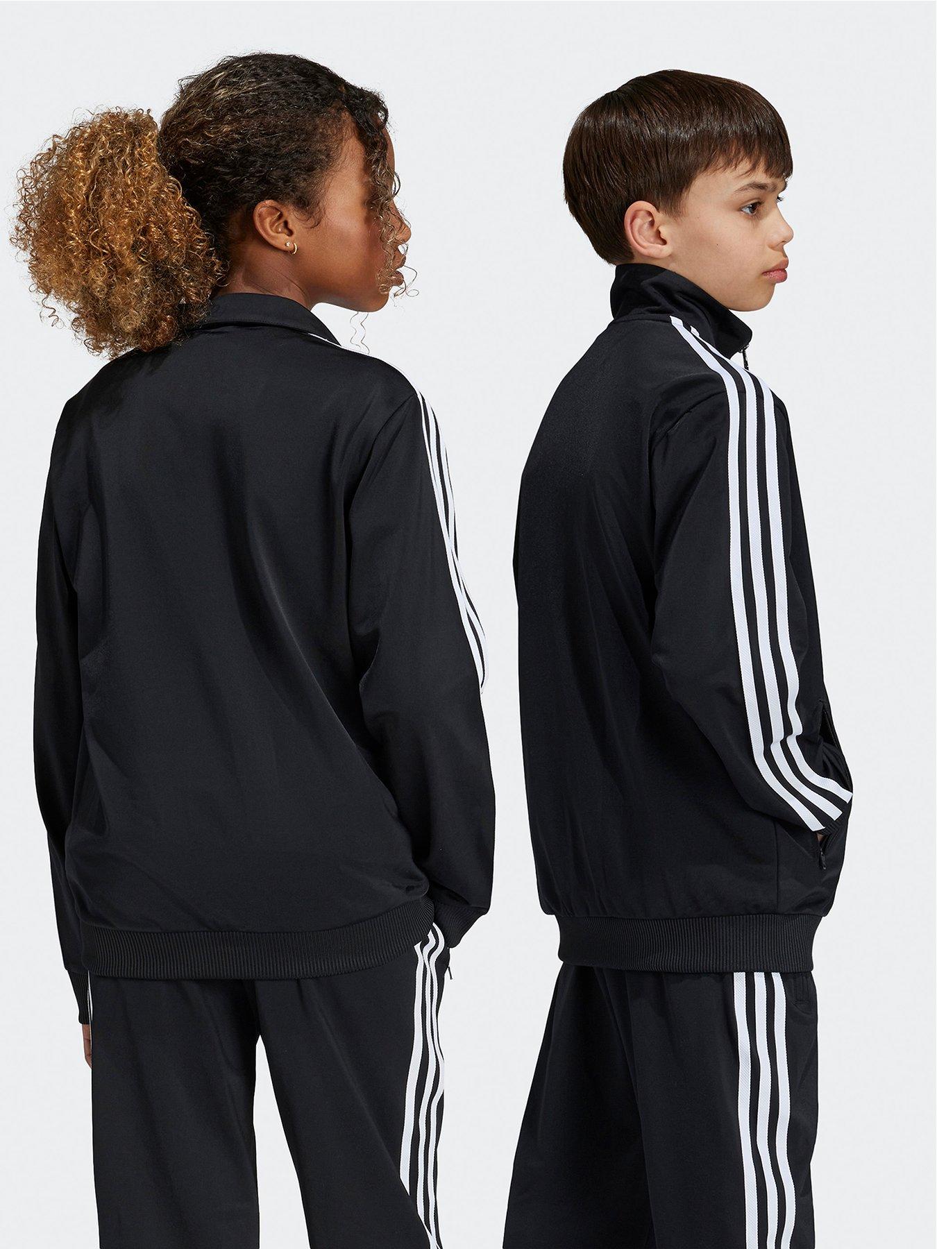  image of adidas-originals-junior-boys-adicolor-firebird-top-black