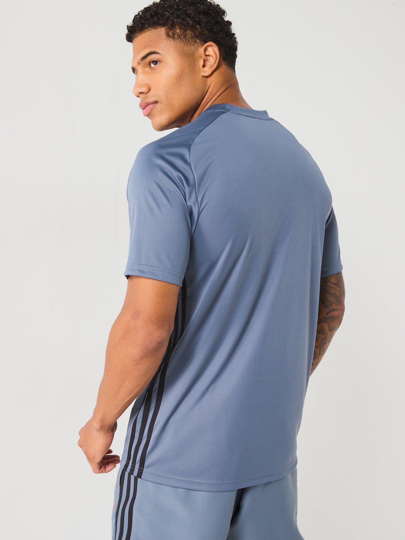  image of adidas-mens-tiro-essentials-tee-greyorange