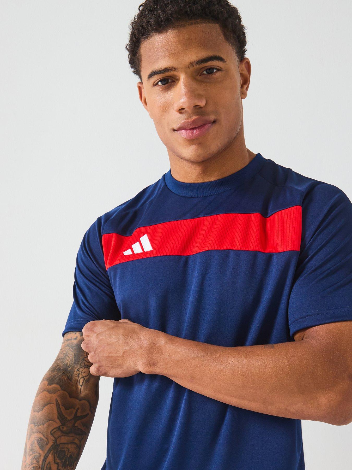  image of adidas-mens-tiro-essentials-tee-navy