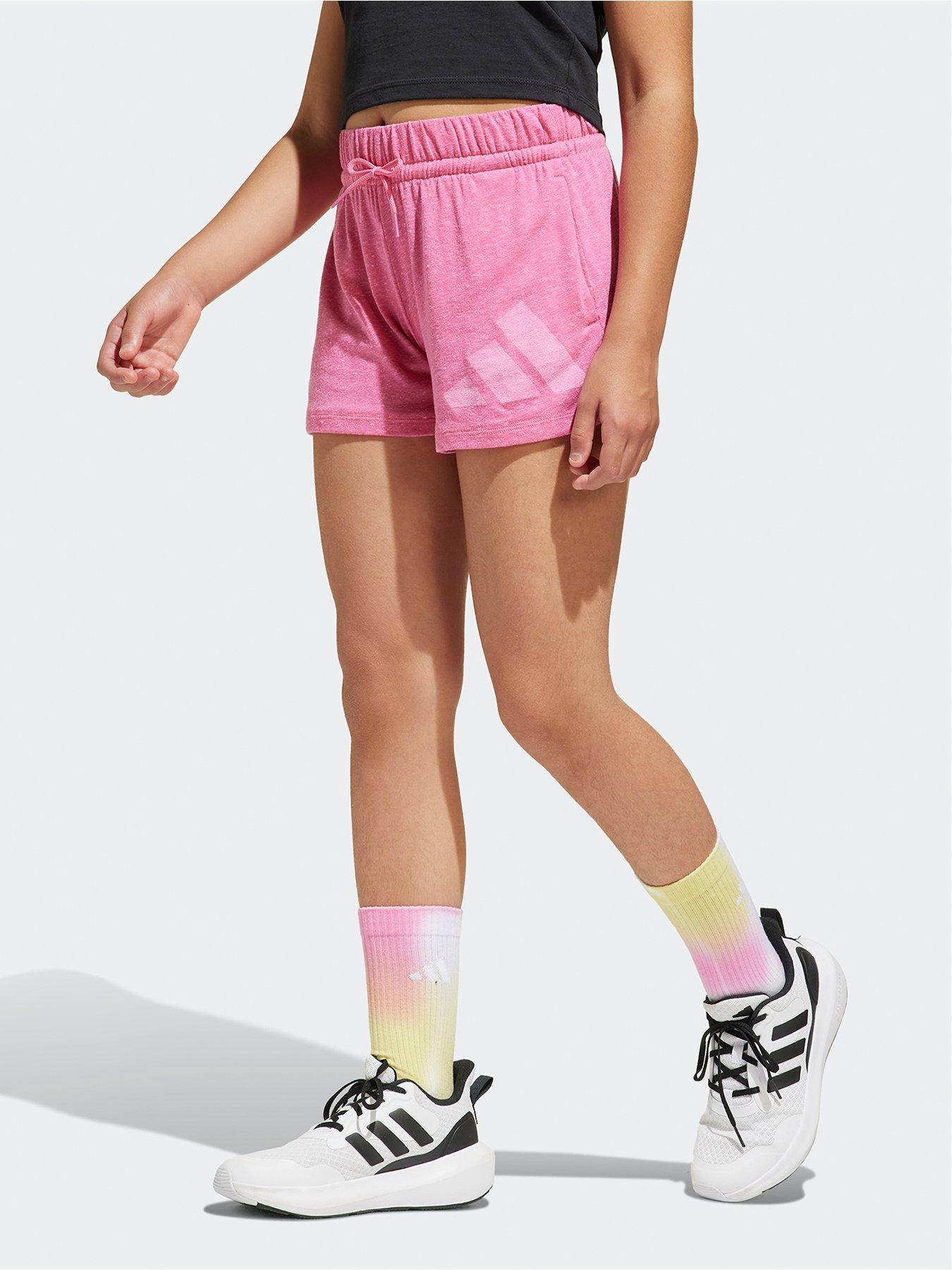adidas Sportswear Junior Girls Essentials Shorts Pink Littlewoods