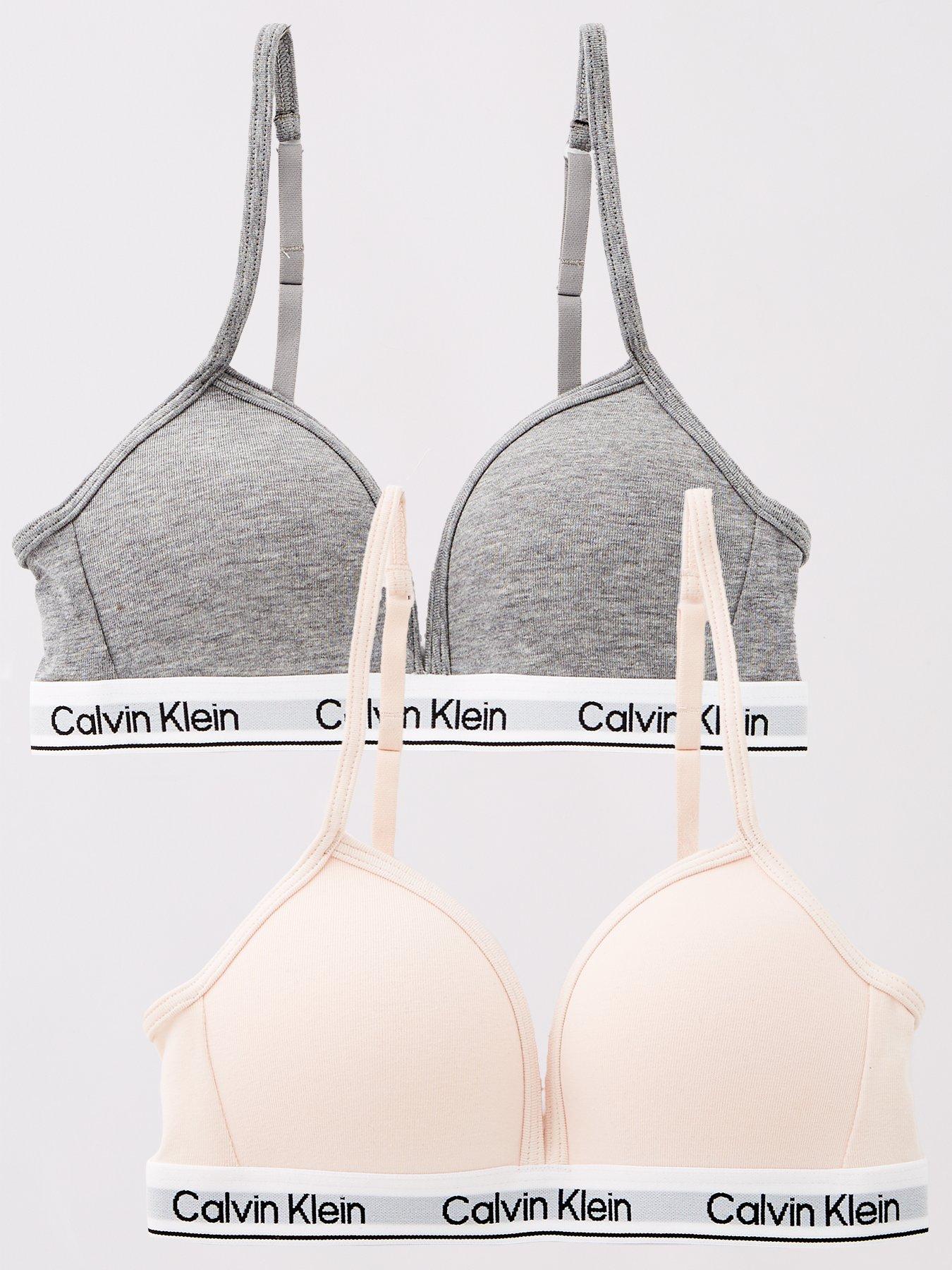  image of calvin-klein-girls-2-pack-triangle-bra-multi