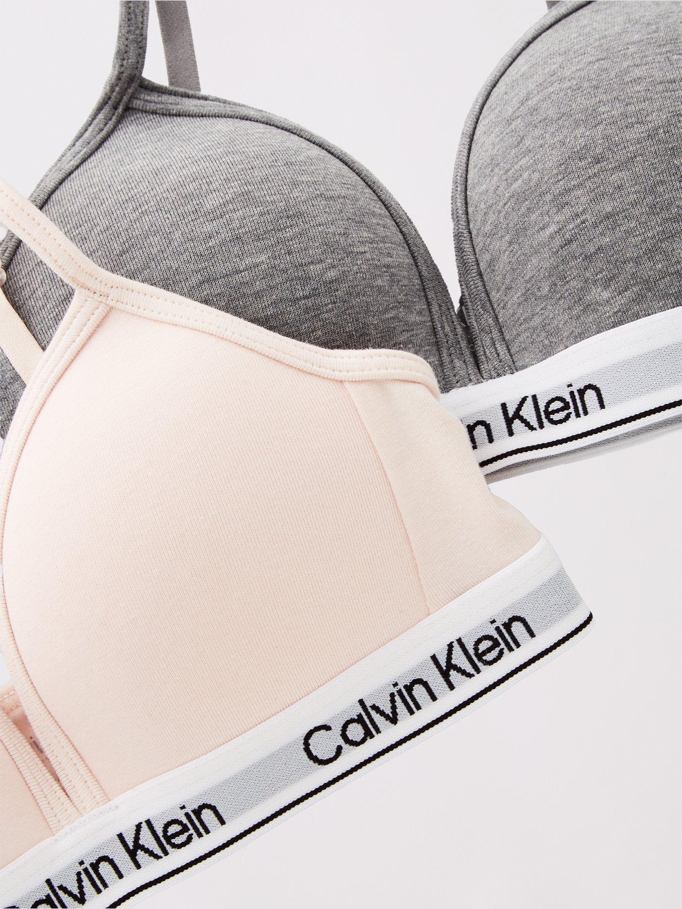  image of calvin-klein-girls-2-pack-triangle-bra-multi