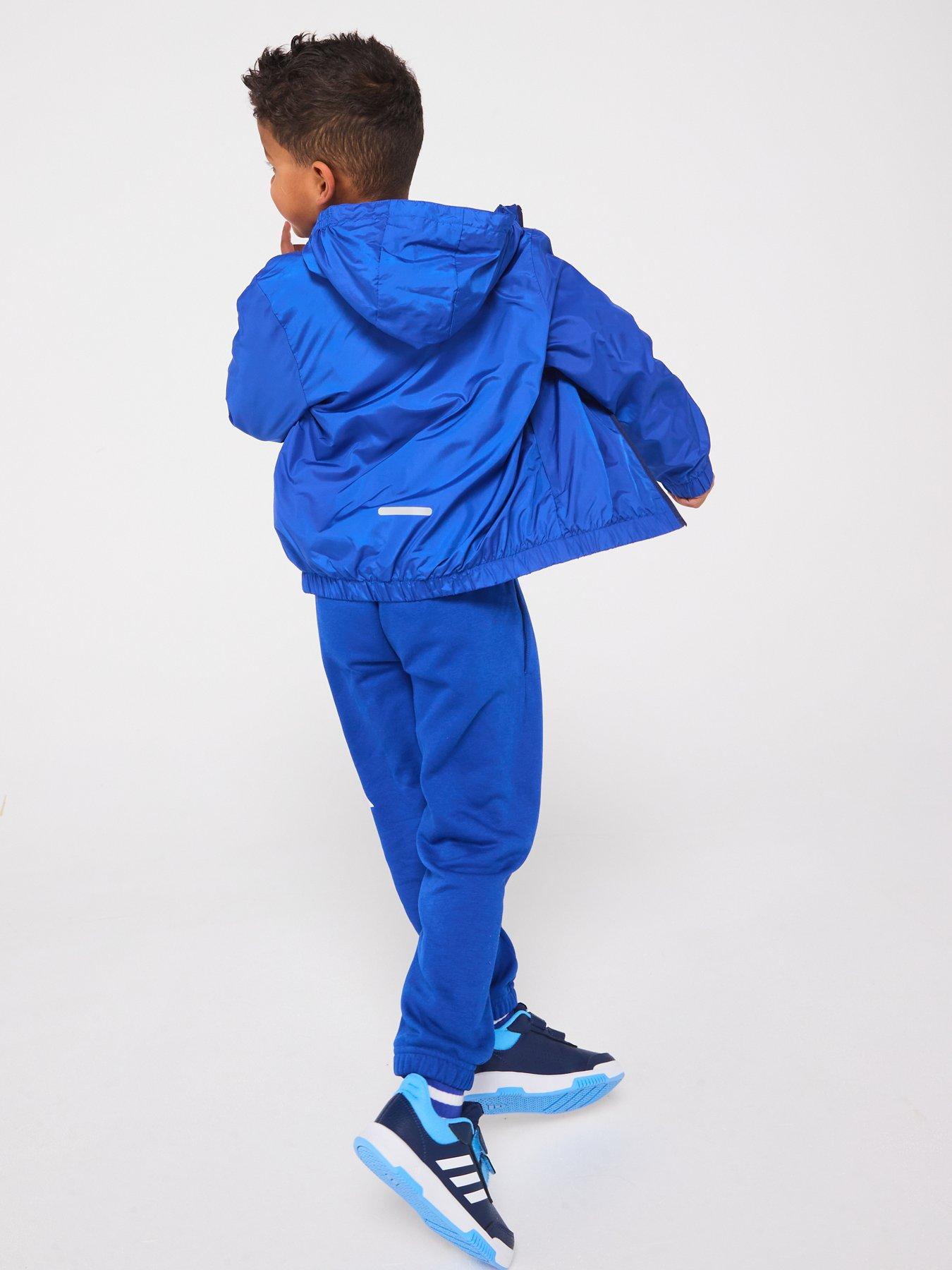  image of adidas-sportswear-kids-unisex-tiberio-windbreaker-blue