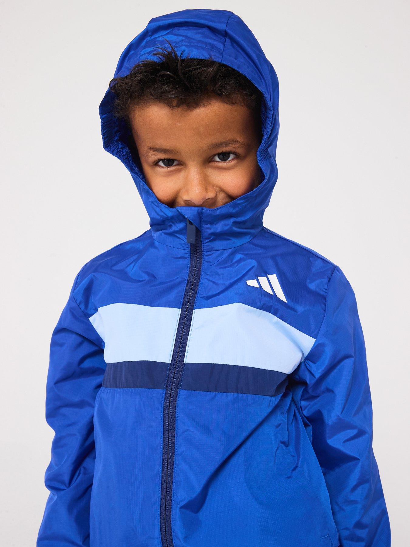  image of adidas-sportswear-kids-unisex-tiberio-windbreaker-blue