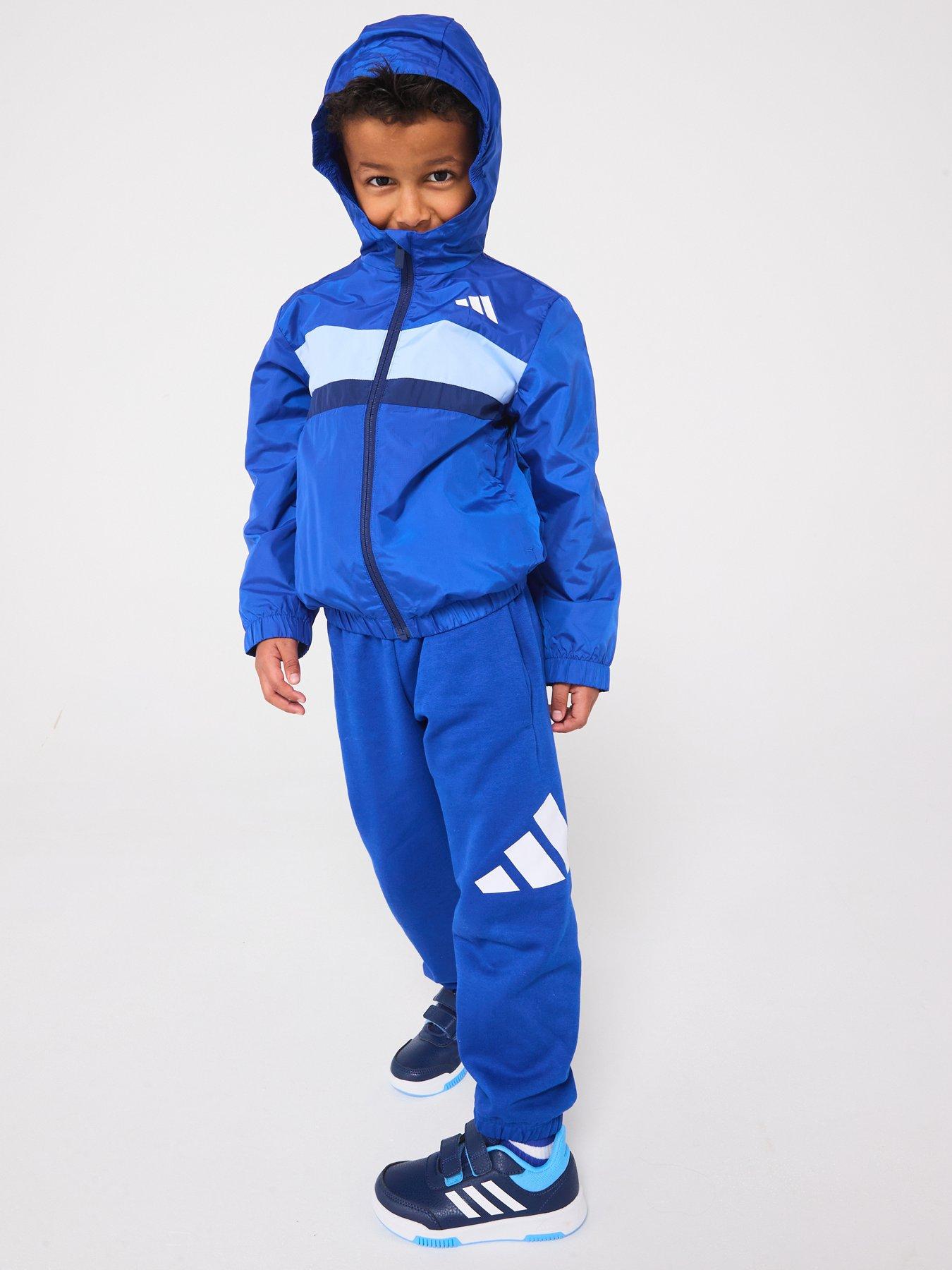  image of adidas-sportswear-kids-unisex-tiberio-windbreaker-blue