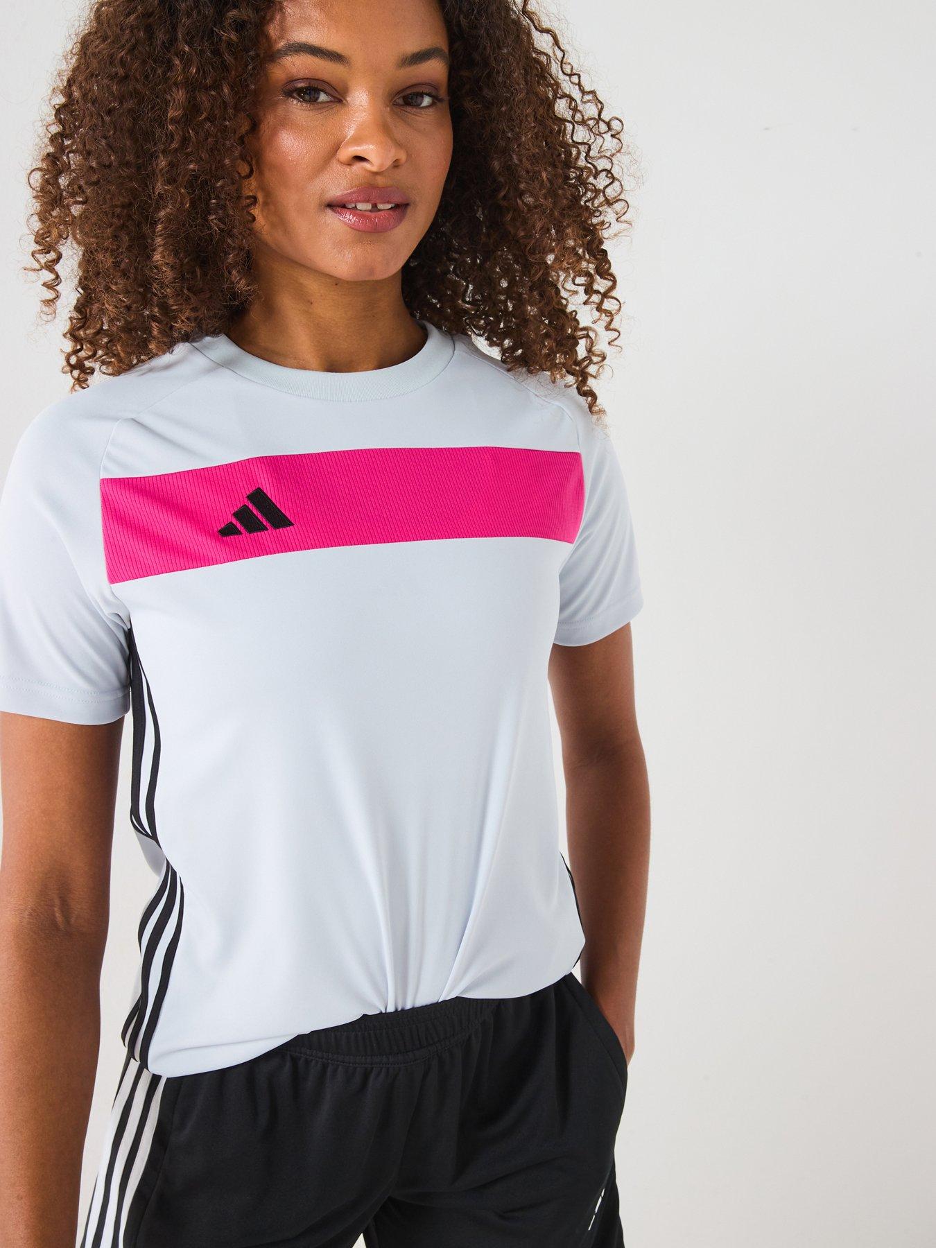  image of adidas-womens-tiro-essentials-tee-greypink