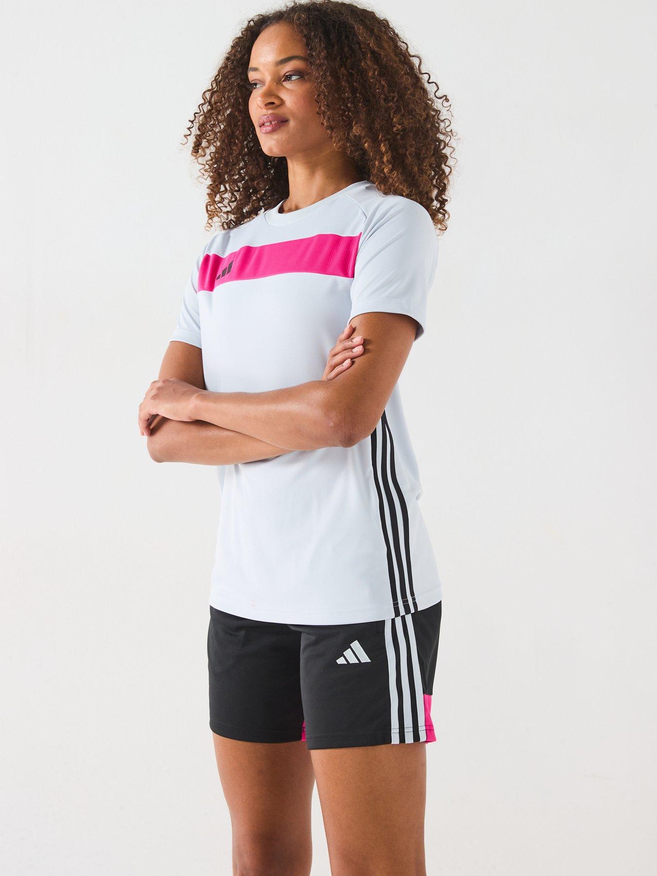  image of adidas-womens-tiro-essentials-tee-greypink