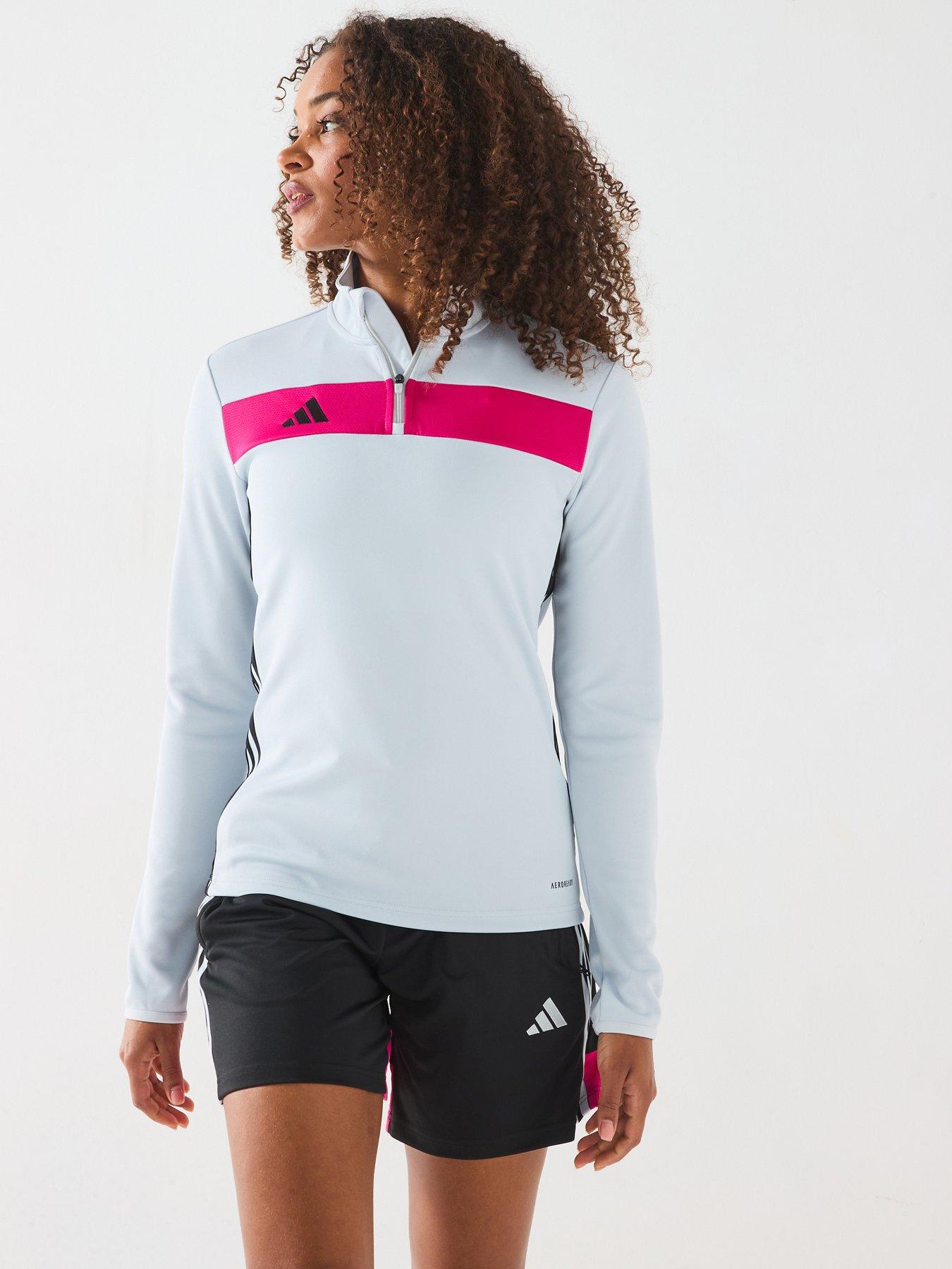 undefined Womens Tiro Essentials Training Top - Grey/pink