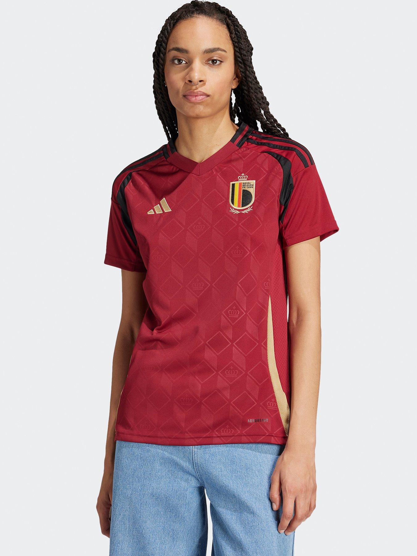  image of adidas-womens-belgium-2025-home-shirt-red