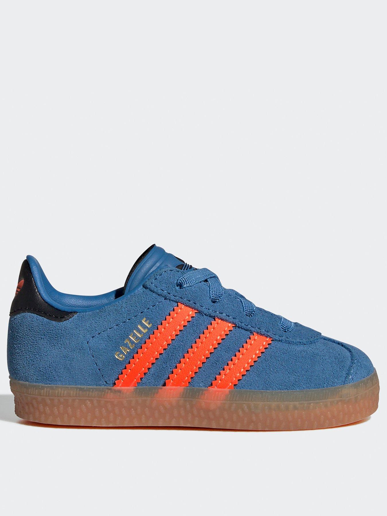 adidas-originals-infant-unisex-gazelle-comfort-closure-elastic-laces-shoes-kids-blue