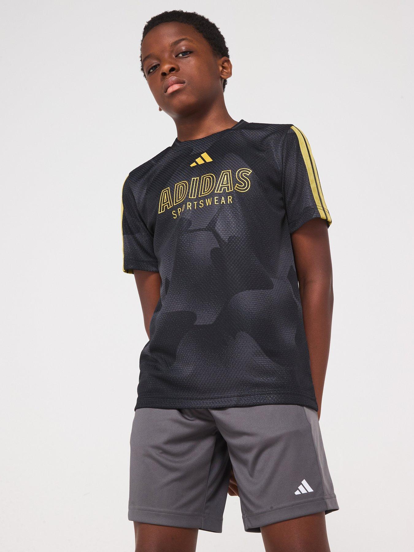 Image 1 of 6 of adidas Sportswear Junior Boys House Of Tiro Colors Of Football T-shirt Kids - Multicolour